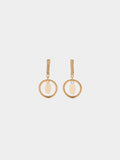 Pendientes Aros Con Cuenta Efecto Piedra