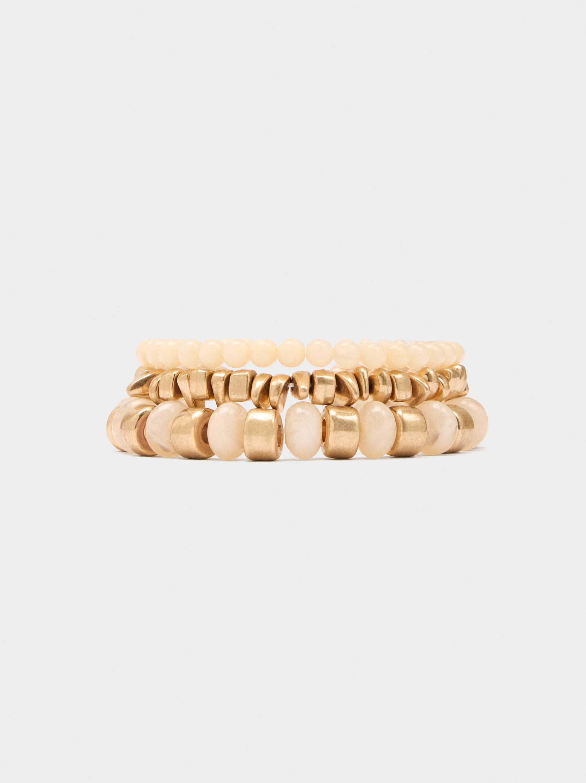 Set De Pulseras Elásticas Efecto Piedra