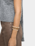 Set De Pulseras Elásticas Efecto Piedra