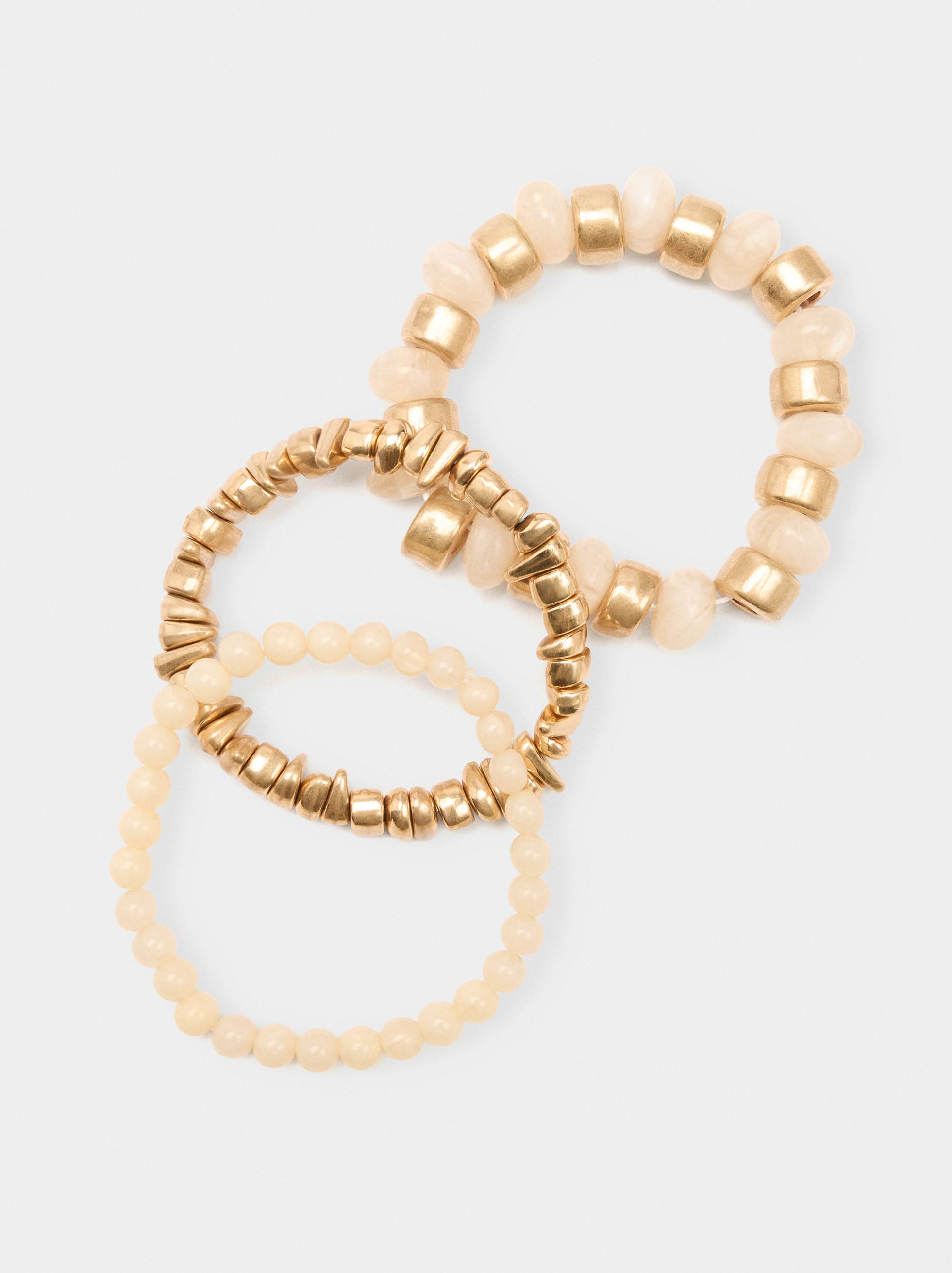 Set De Pulseras Elásticas Efecto Piedra