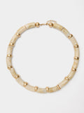 Collar Corto Segmentado Efecto Piedra