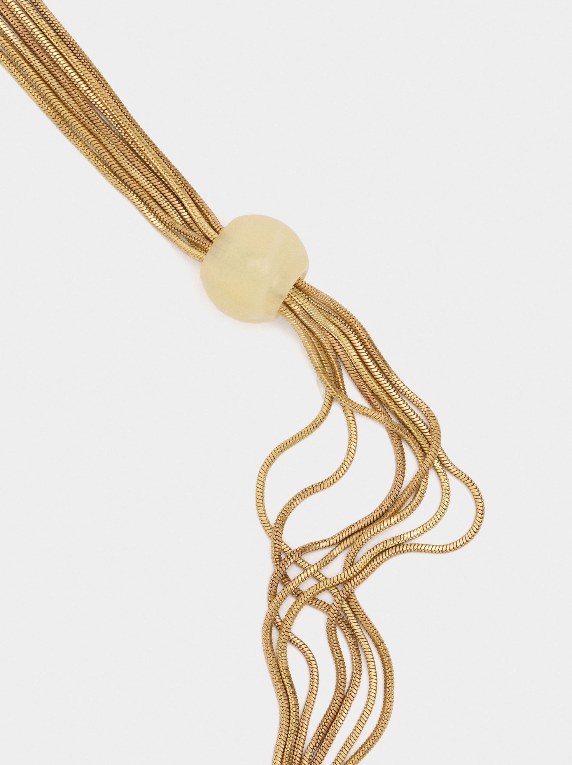 Multicollar Con Esfera Efecto Piedra