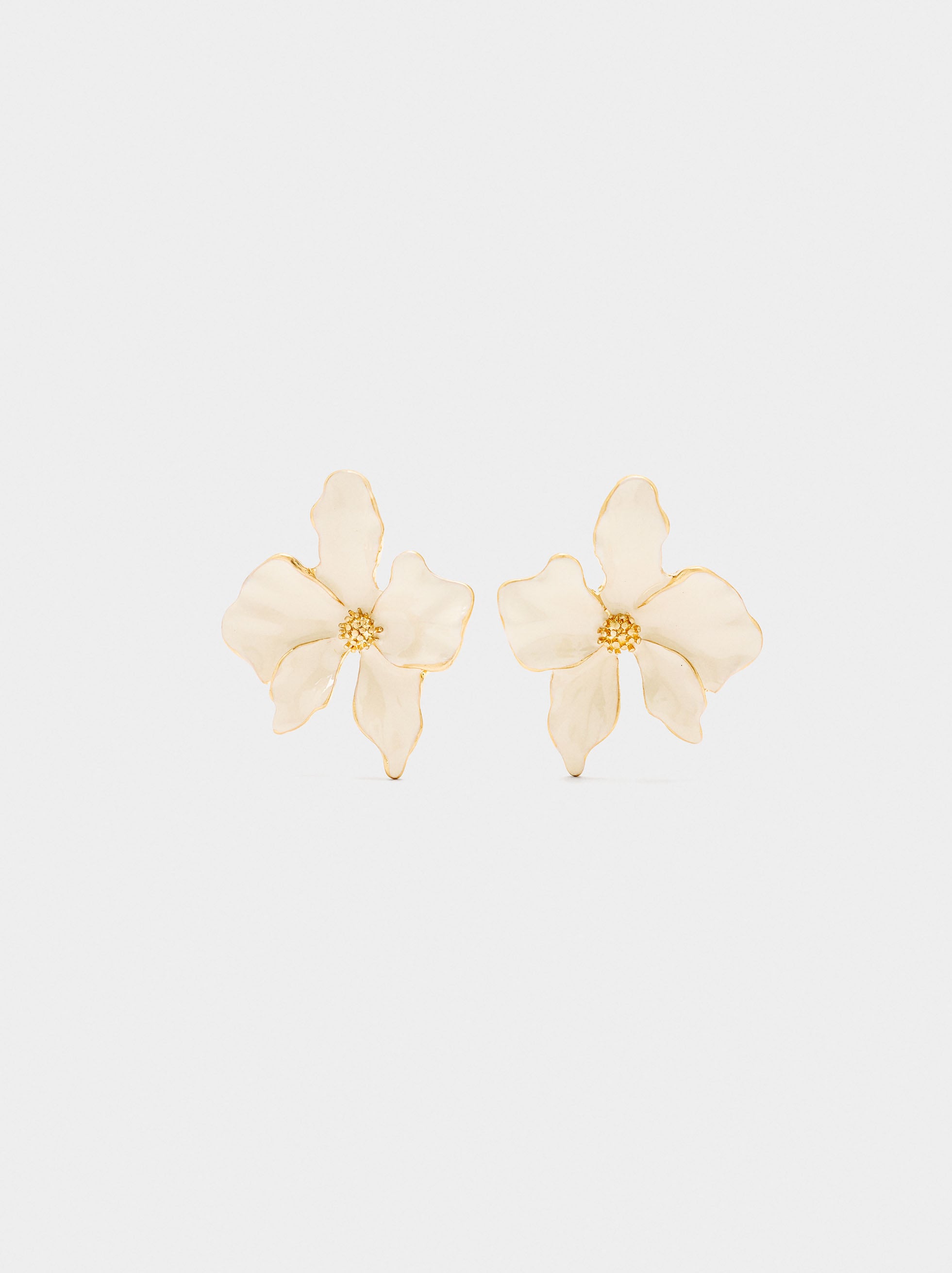 Pendientes Flor Con Esmalte