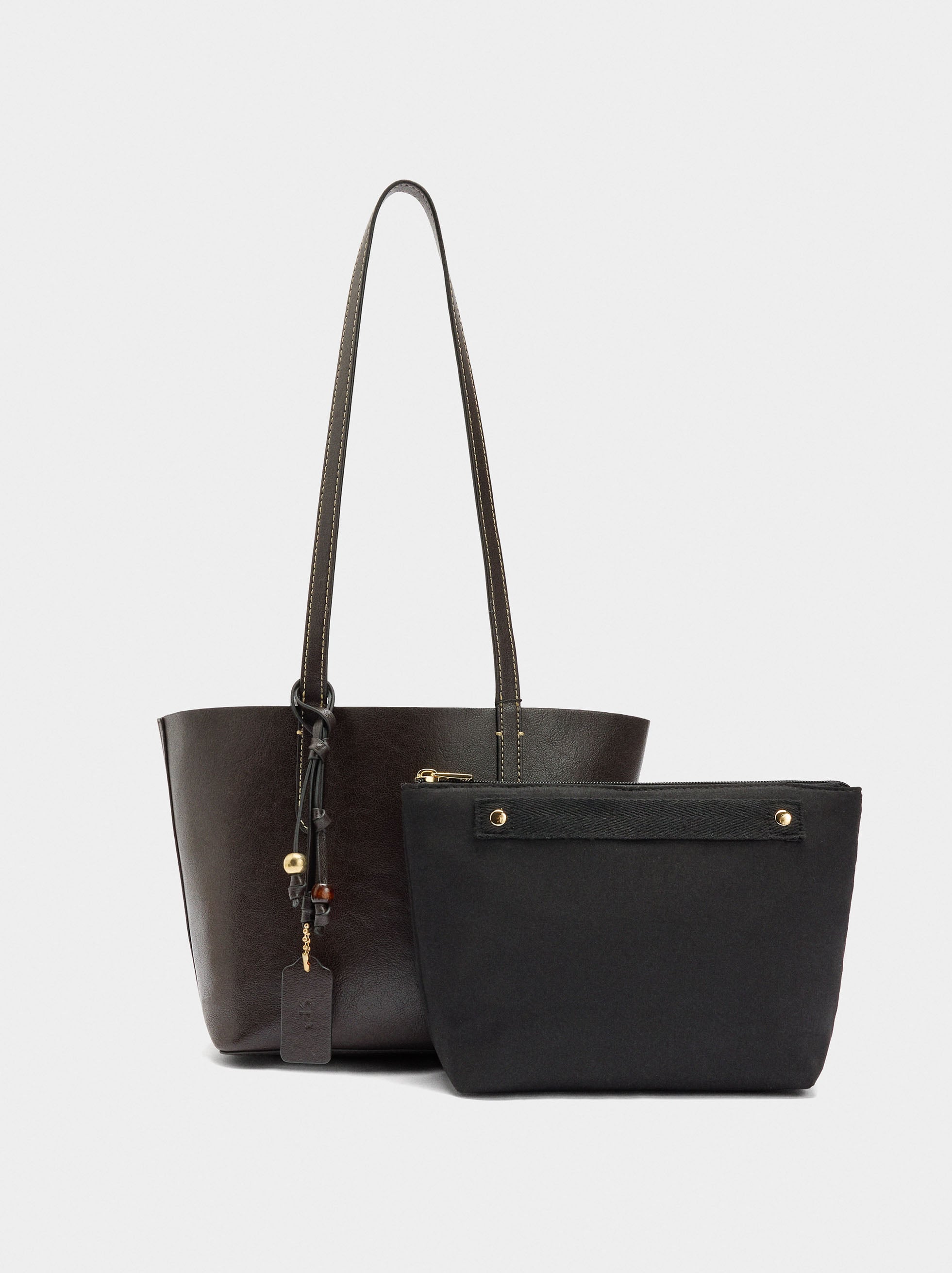 Bolso Shopper Reversible Con Bolsa Extraíble M