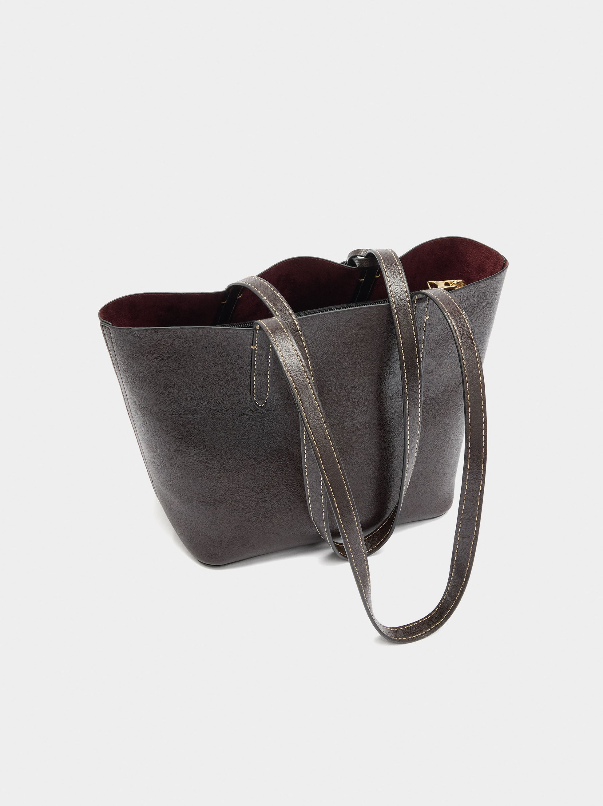 Bolso Shopper Reversible Con Bolsa Extraíble M