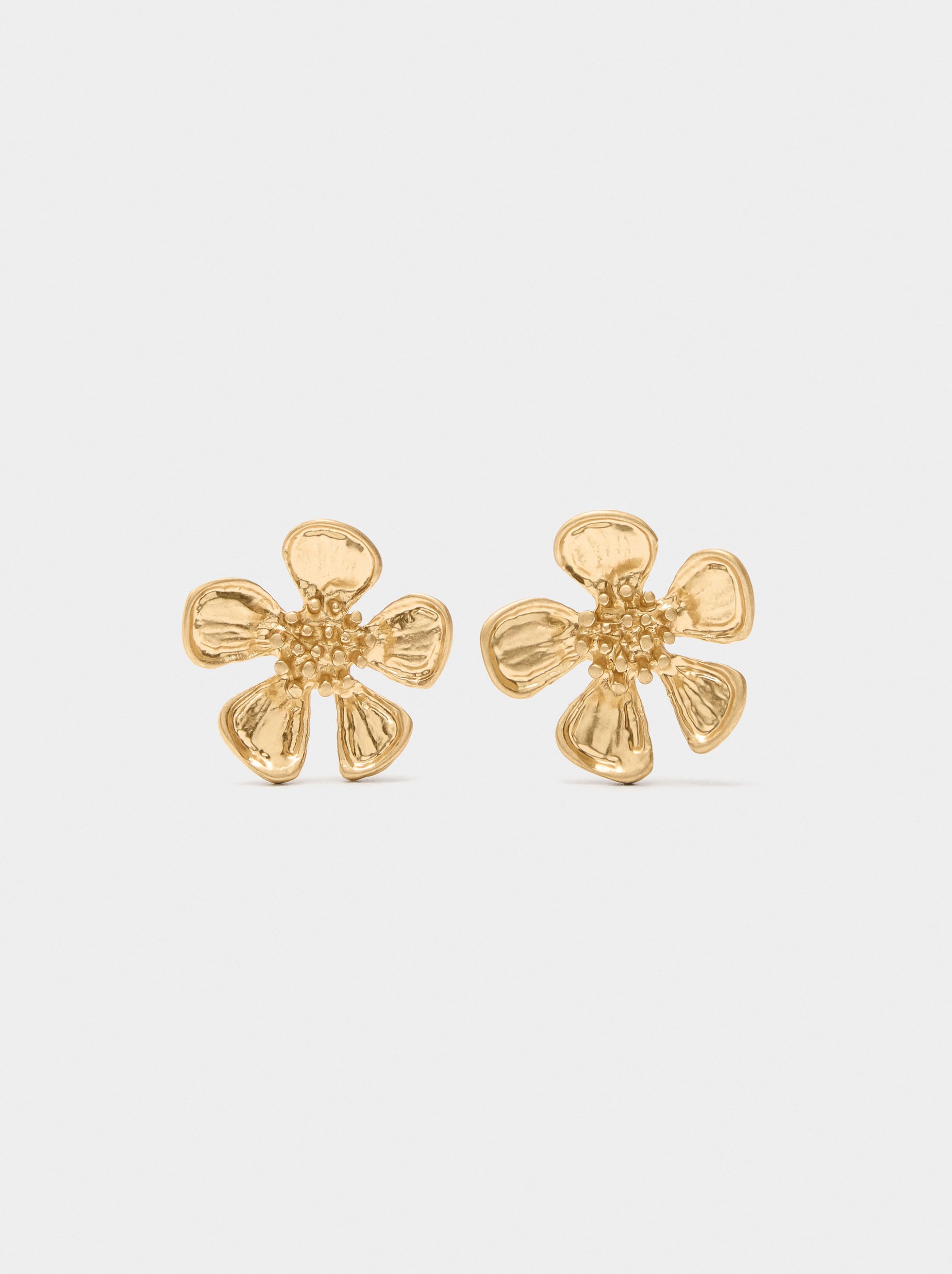 Pendientes Flor Con Relieve