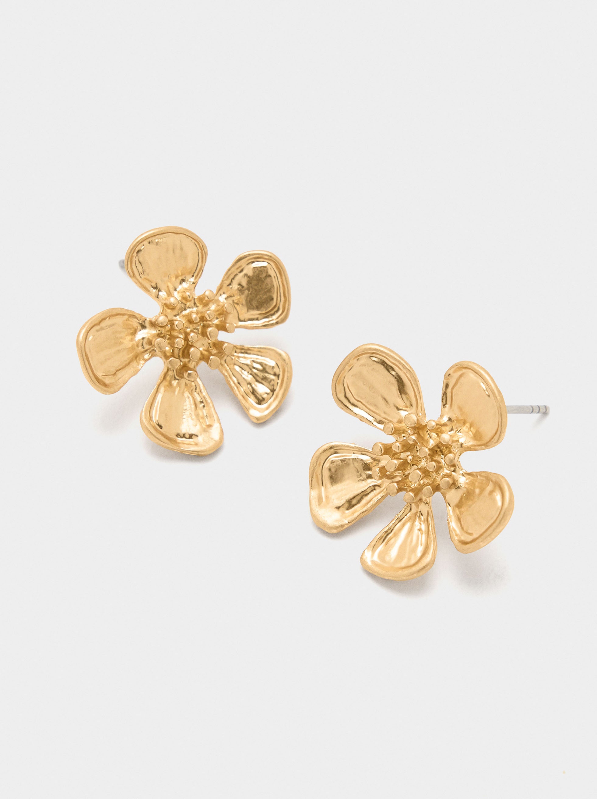 Pendientes Flor Con Relieve