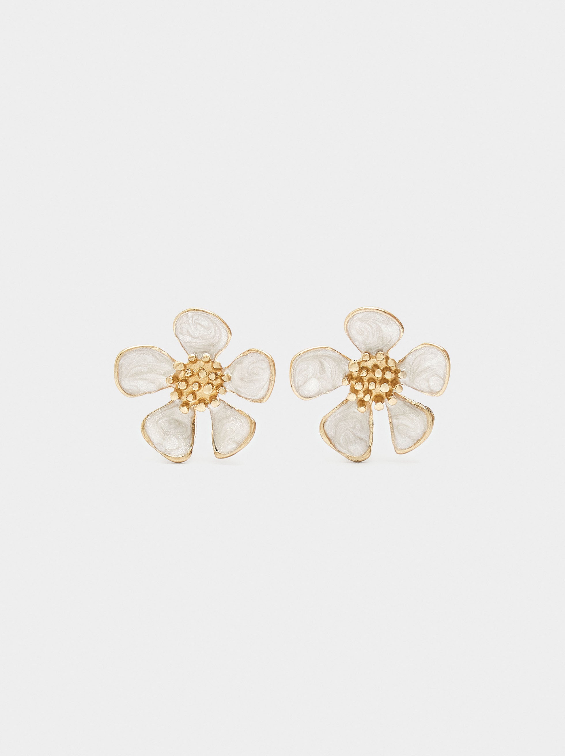 Pendientes Flor Con Relieve