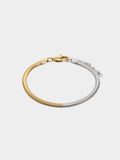 Pulsera Bicolor Cadena De Serpiente - Acero Inoxidable