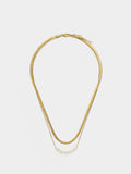 Set De Collares Con Perlas De Agua Dulce - Acero Inoxidable