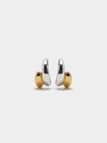 Pendientes Efecto Doble Bicolor - Acero Inoxidable