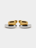 Pendientes Efecto Doble Bicolor - Acero Inoxidable
