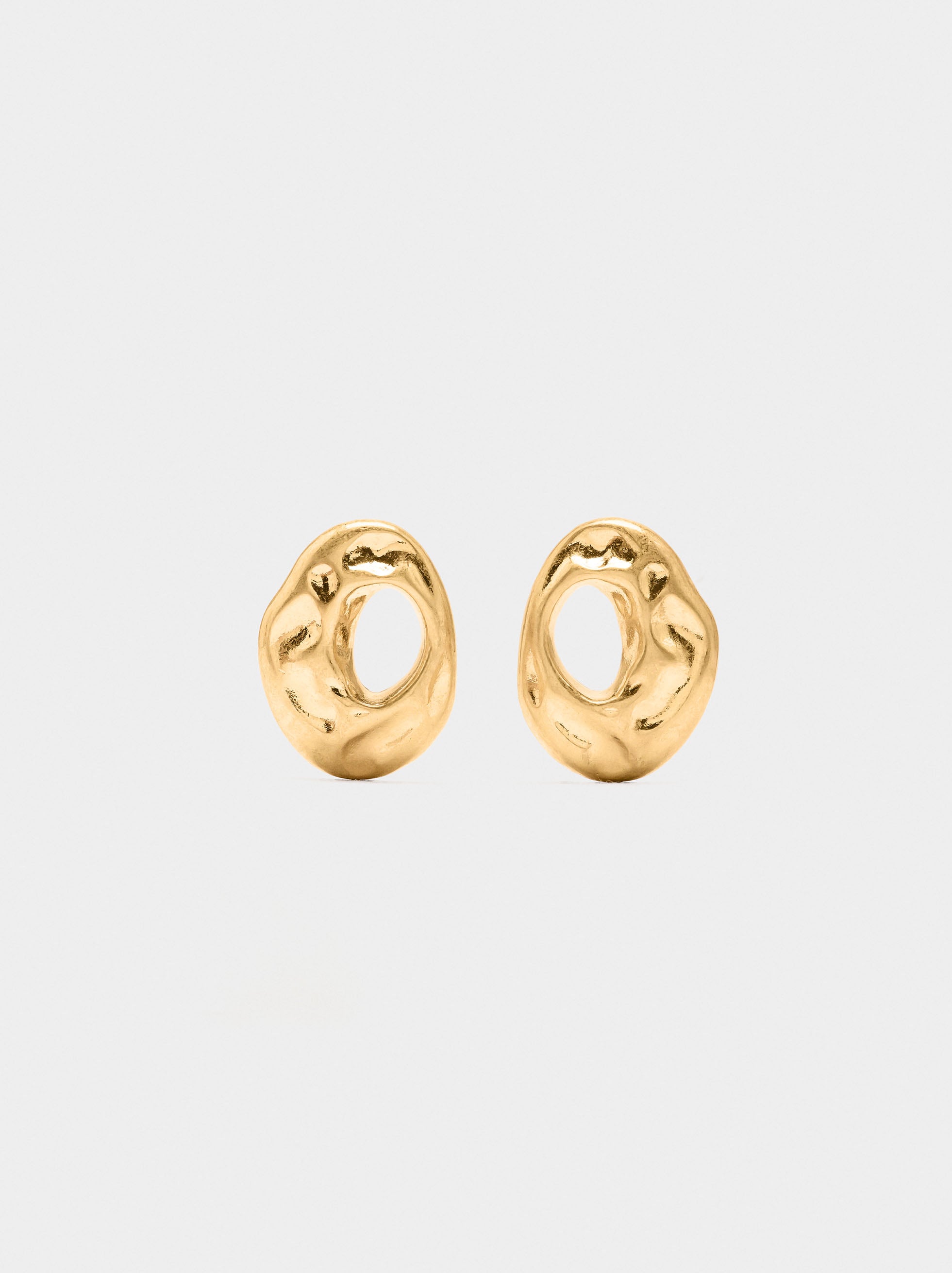 Pendientes De Aro Irregular