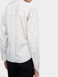Camisa A Rayas Con Cruzado Y Drapeado