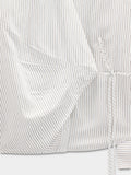 Camisa A Rayas Con Cruzado Y Drapeado