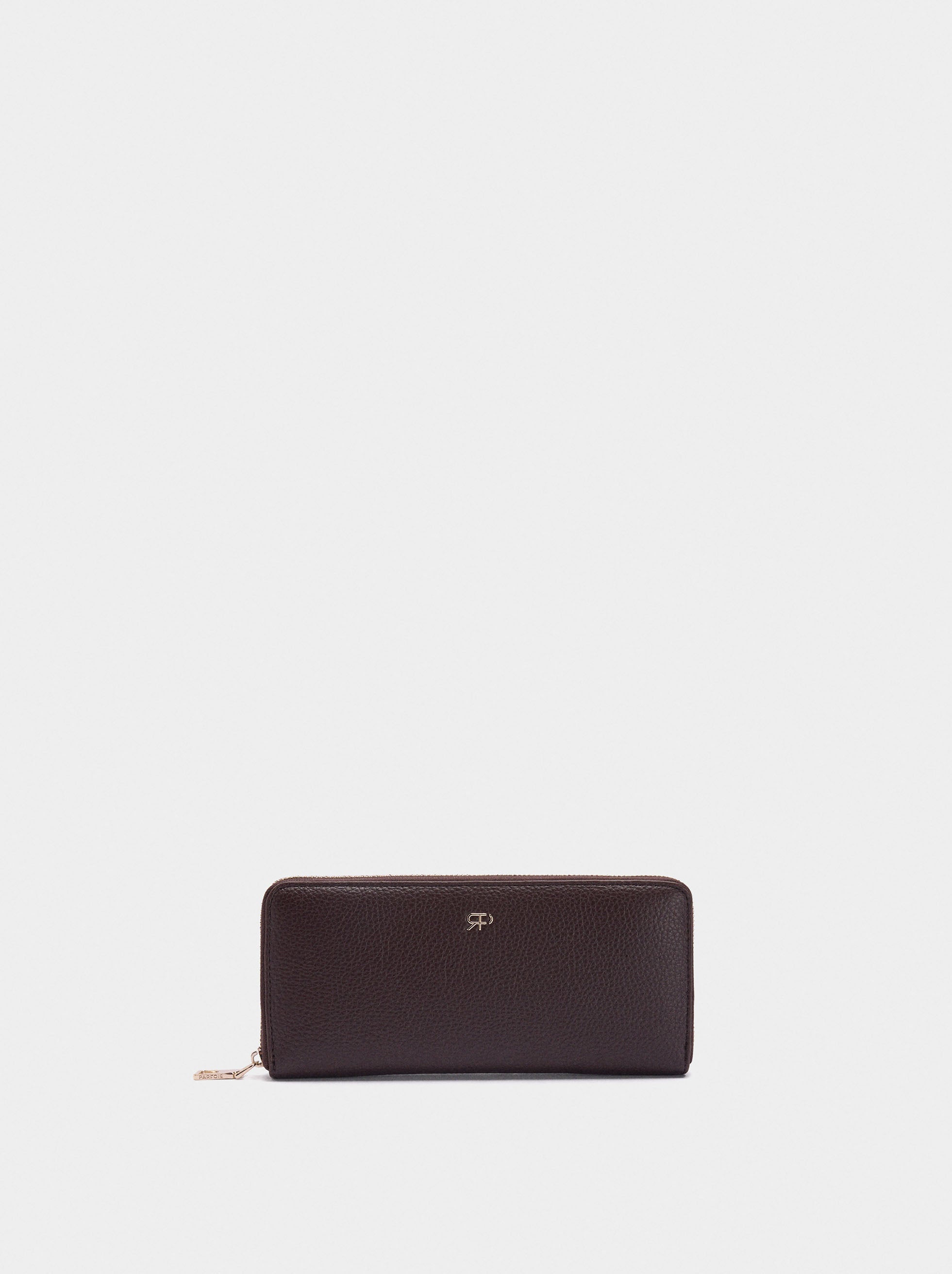 Cartera Con Textura Y Cierre De Cremallera