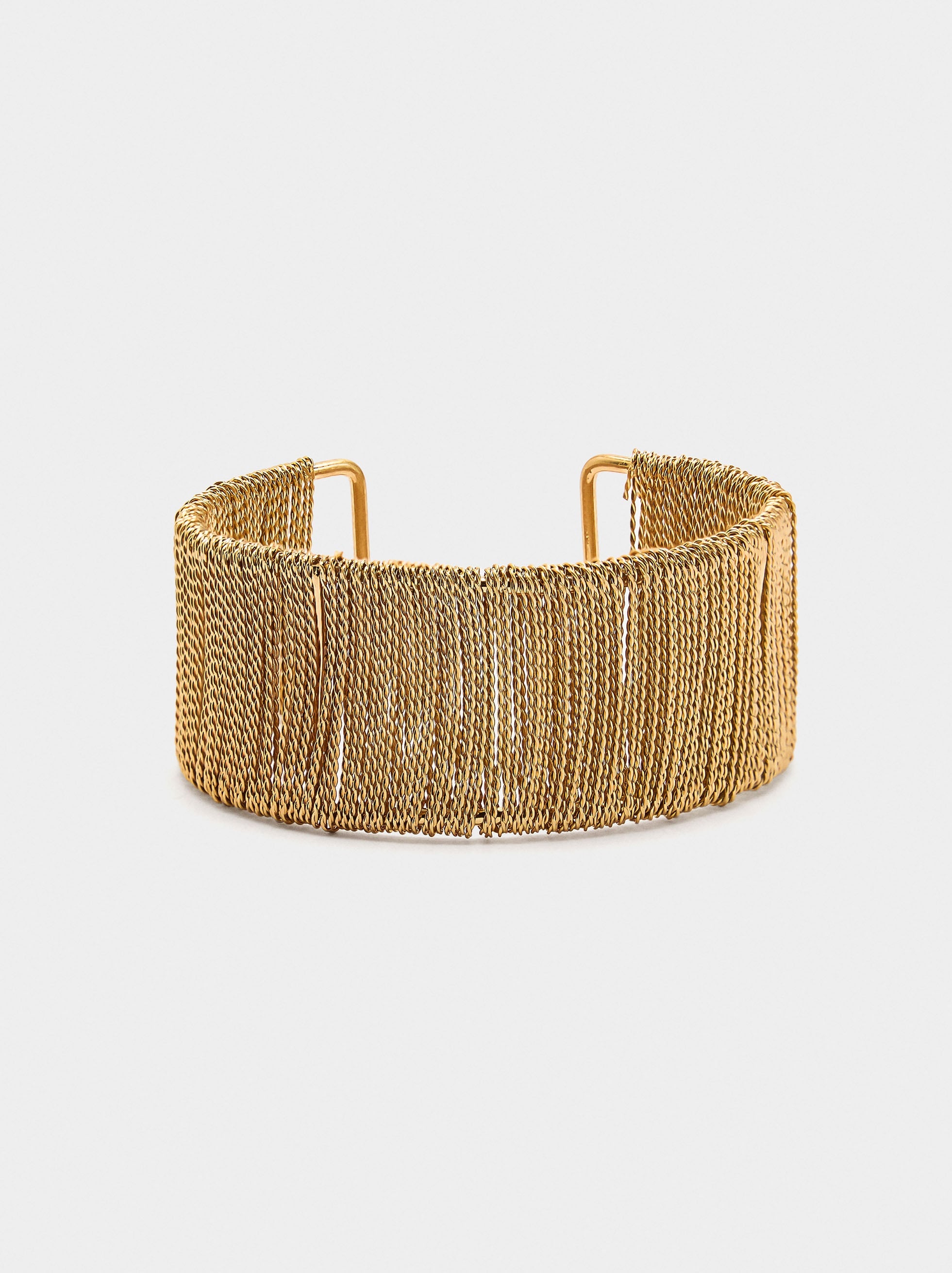 Pulsera Ancha Con Cadenas