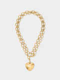 Collar De Eslabones Colgante Corazón