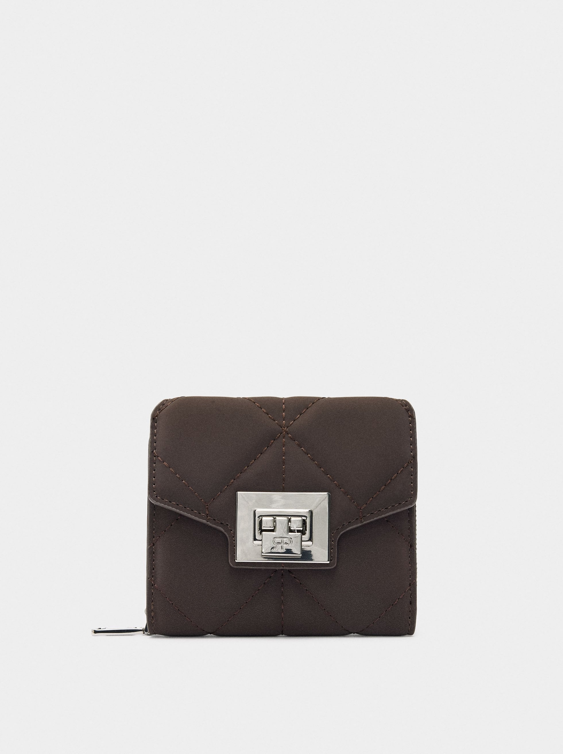 Cartera Acolchoada Con Textura Suave