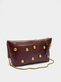 Bolso De Mano Con Esferas Y Solapa