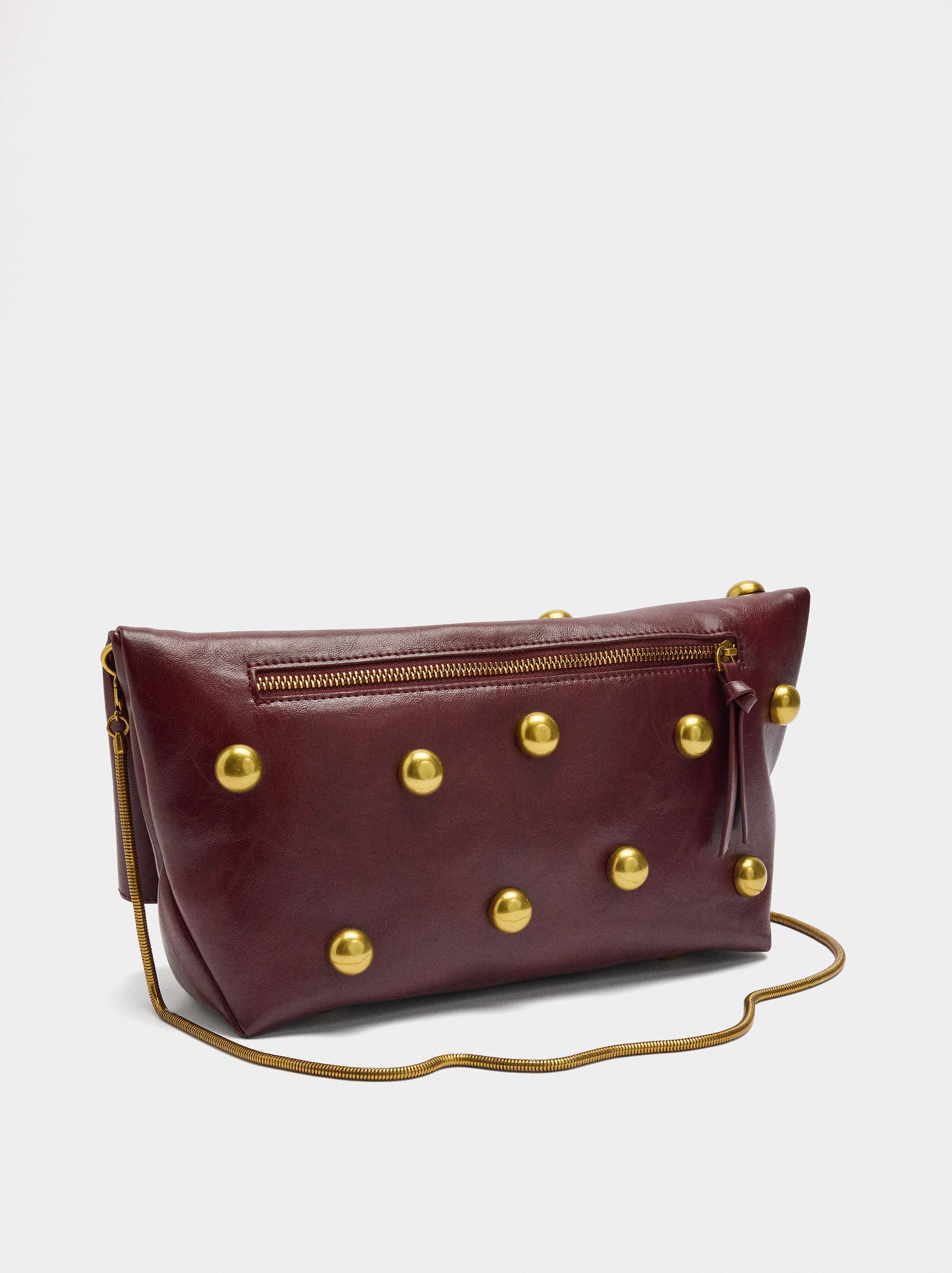 Bolso De Mano Con Esferas Y Solapa