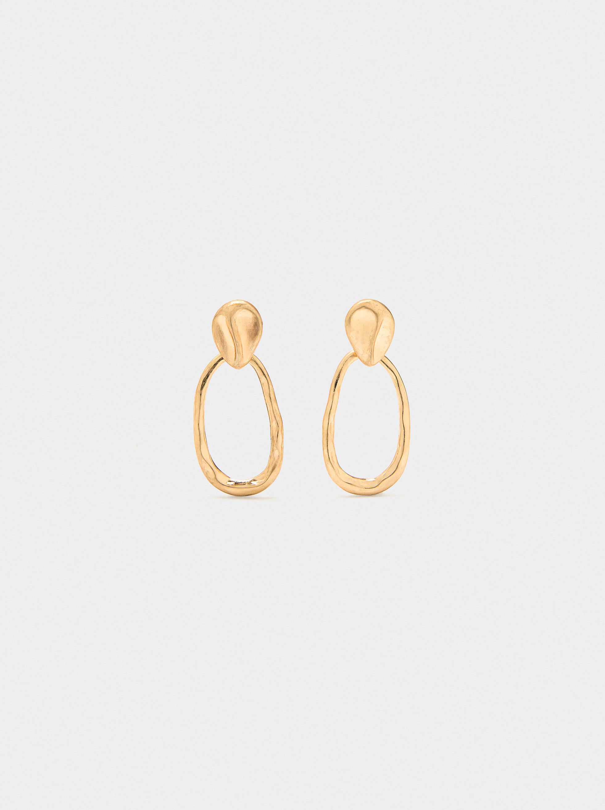 Pendientes Con Aro Irregular