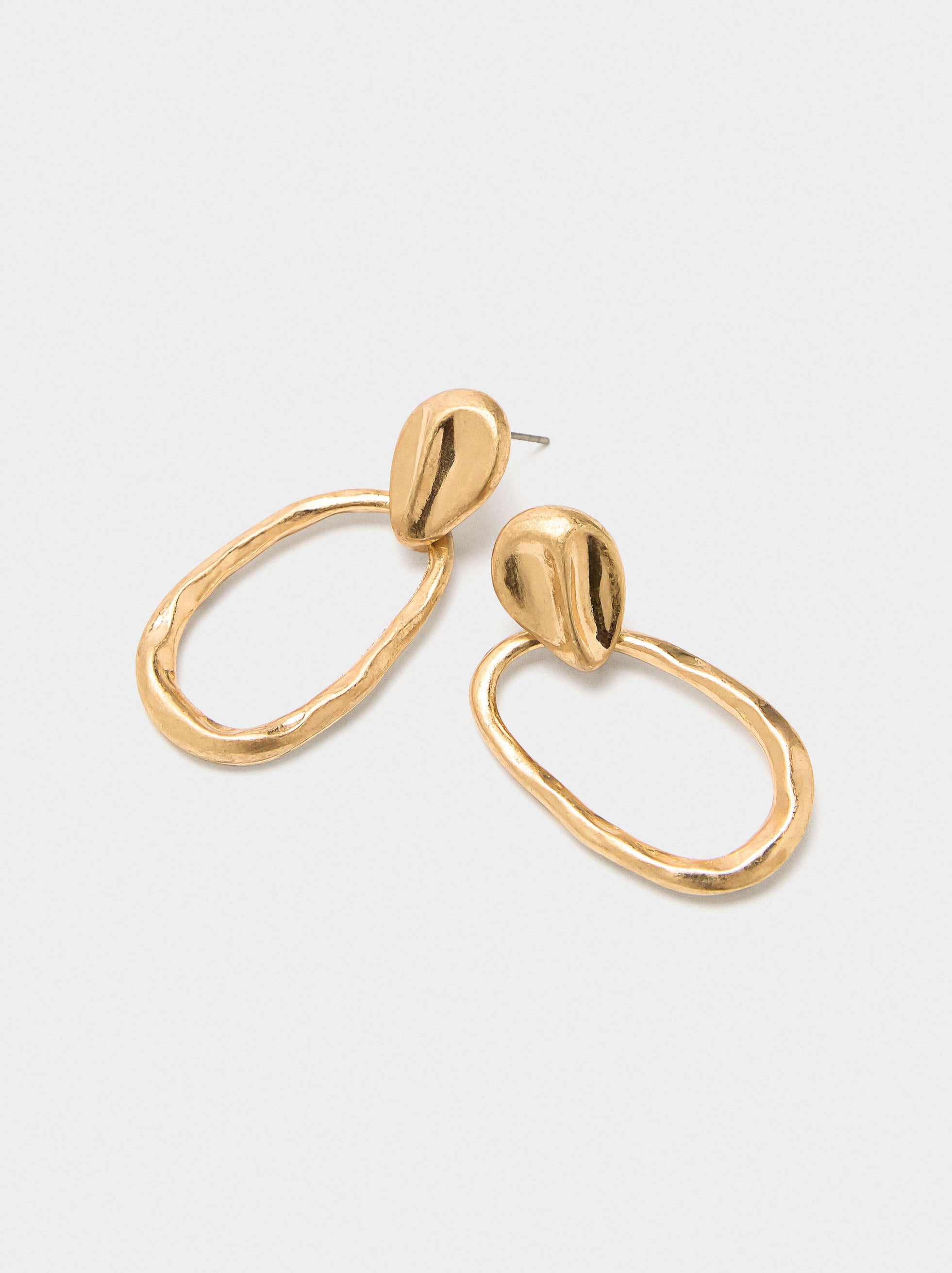Pendientes Con Aro Irregular
