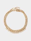 Set De Collares Cortos Dorados