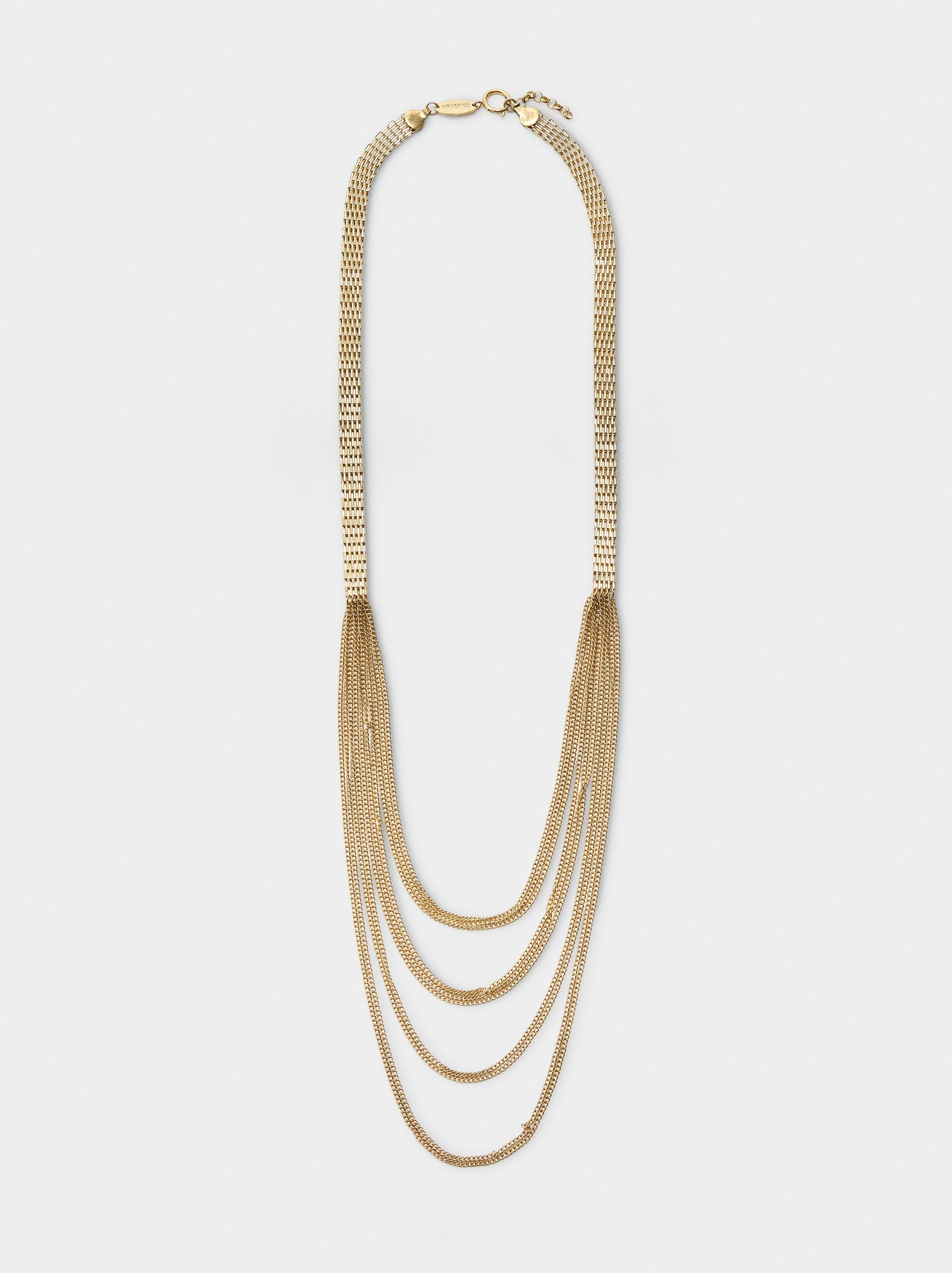Collar Largo Con Múltiples Cadenas