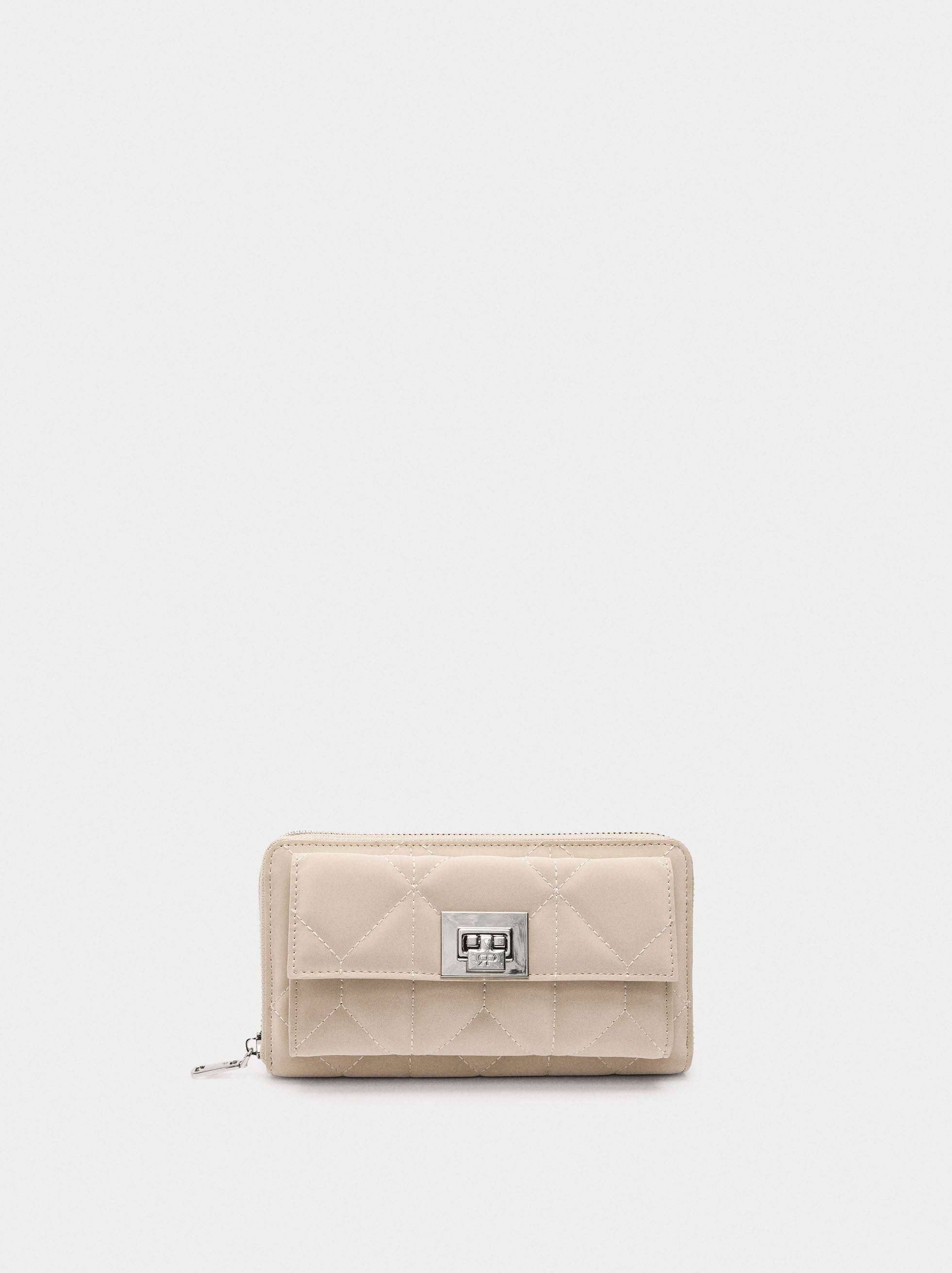 Cartera Acolchoada Con Textura Suave