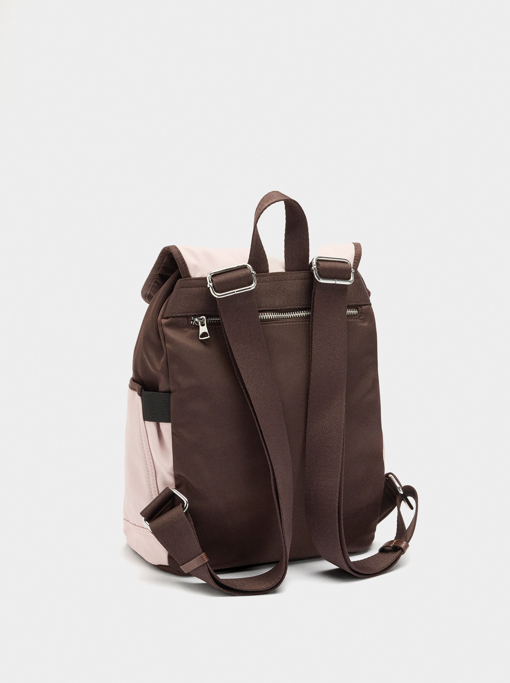 Mochila Color Block Con Nylon