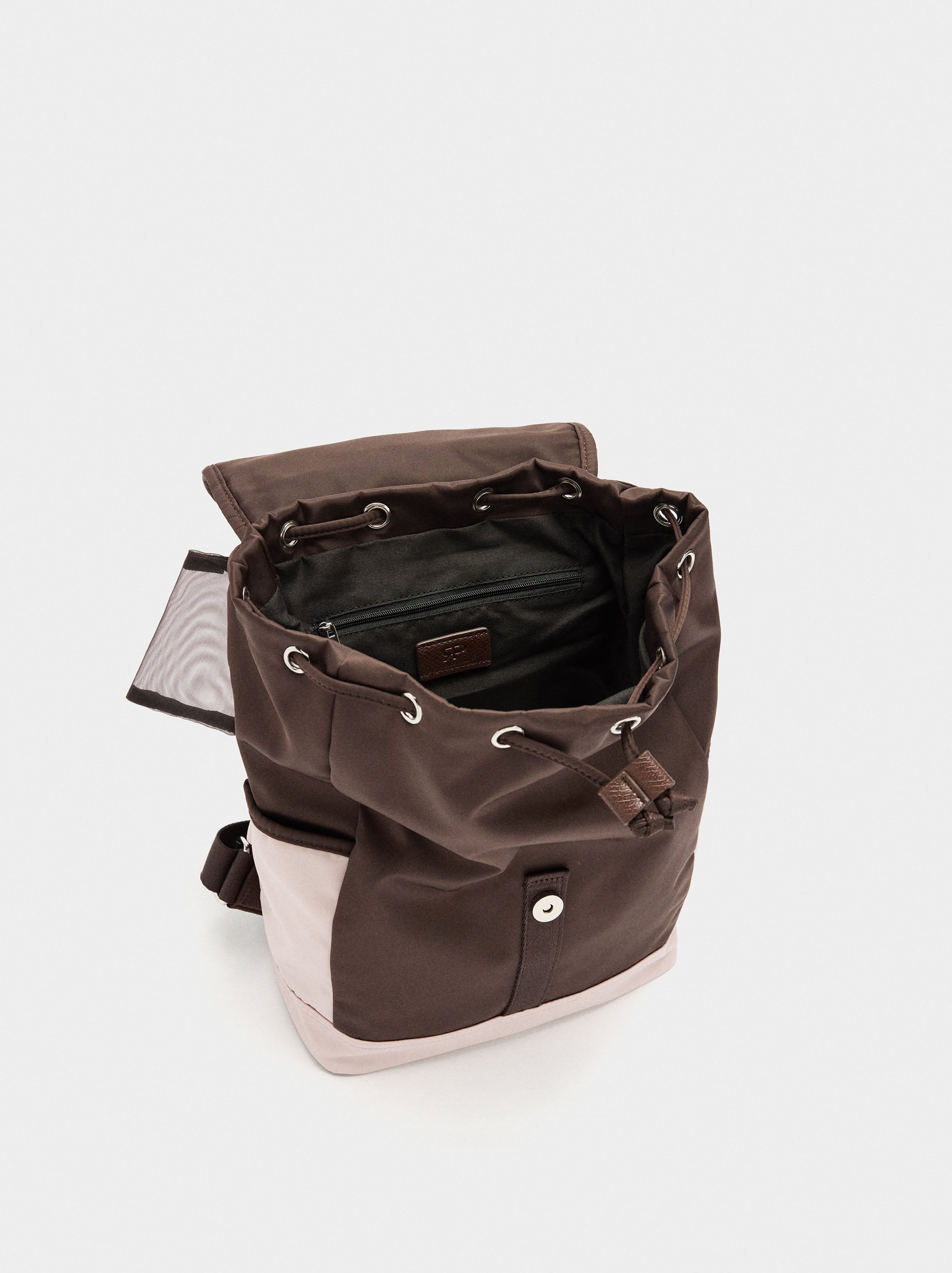Mochila Color Block Con Nylon