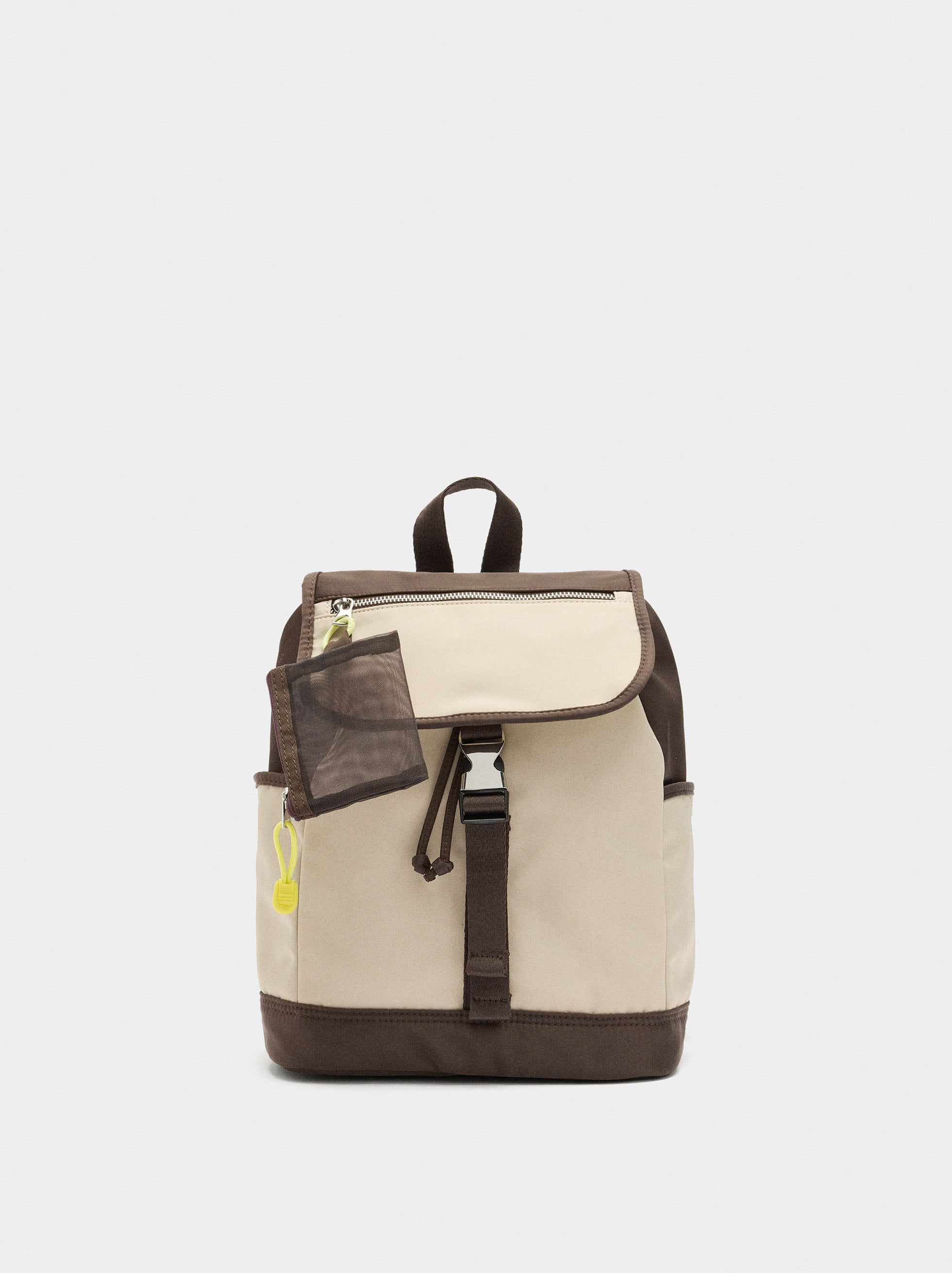 Mochila Color Block Con Nylon
