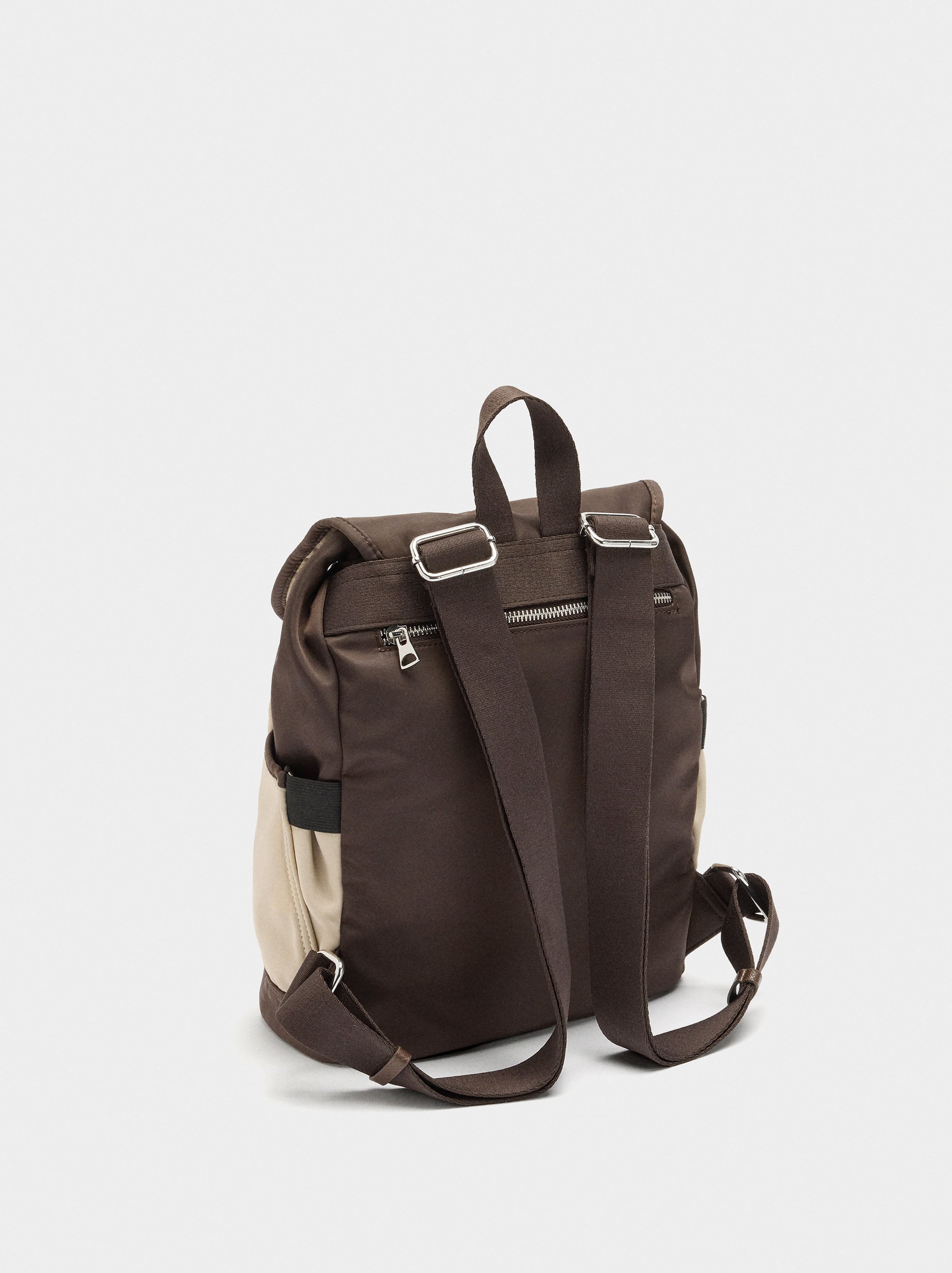 Mochila Color Block Con Nylon
