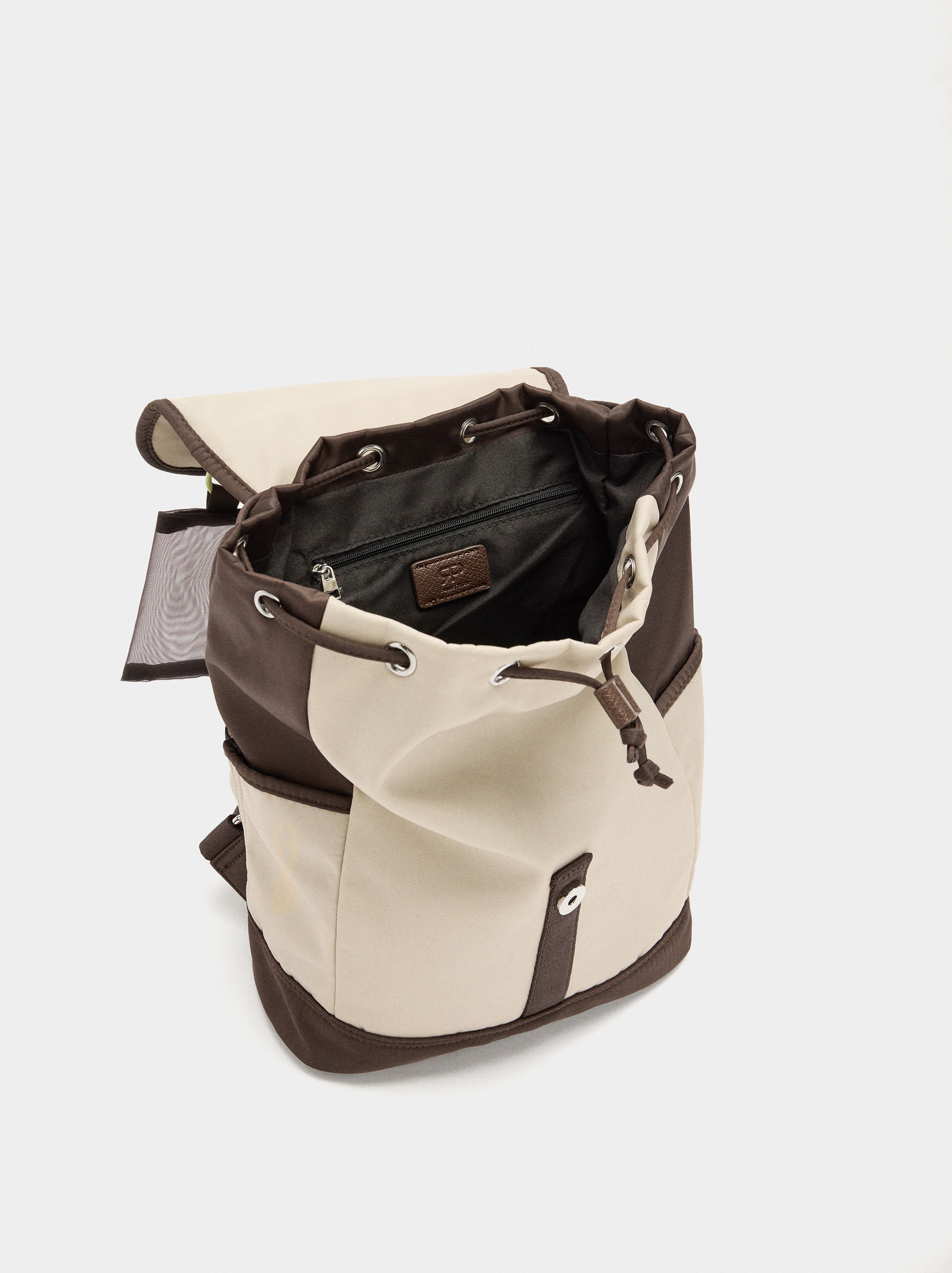 Mochila Color Block Con Nylon