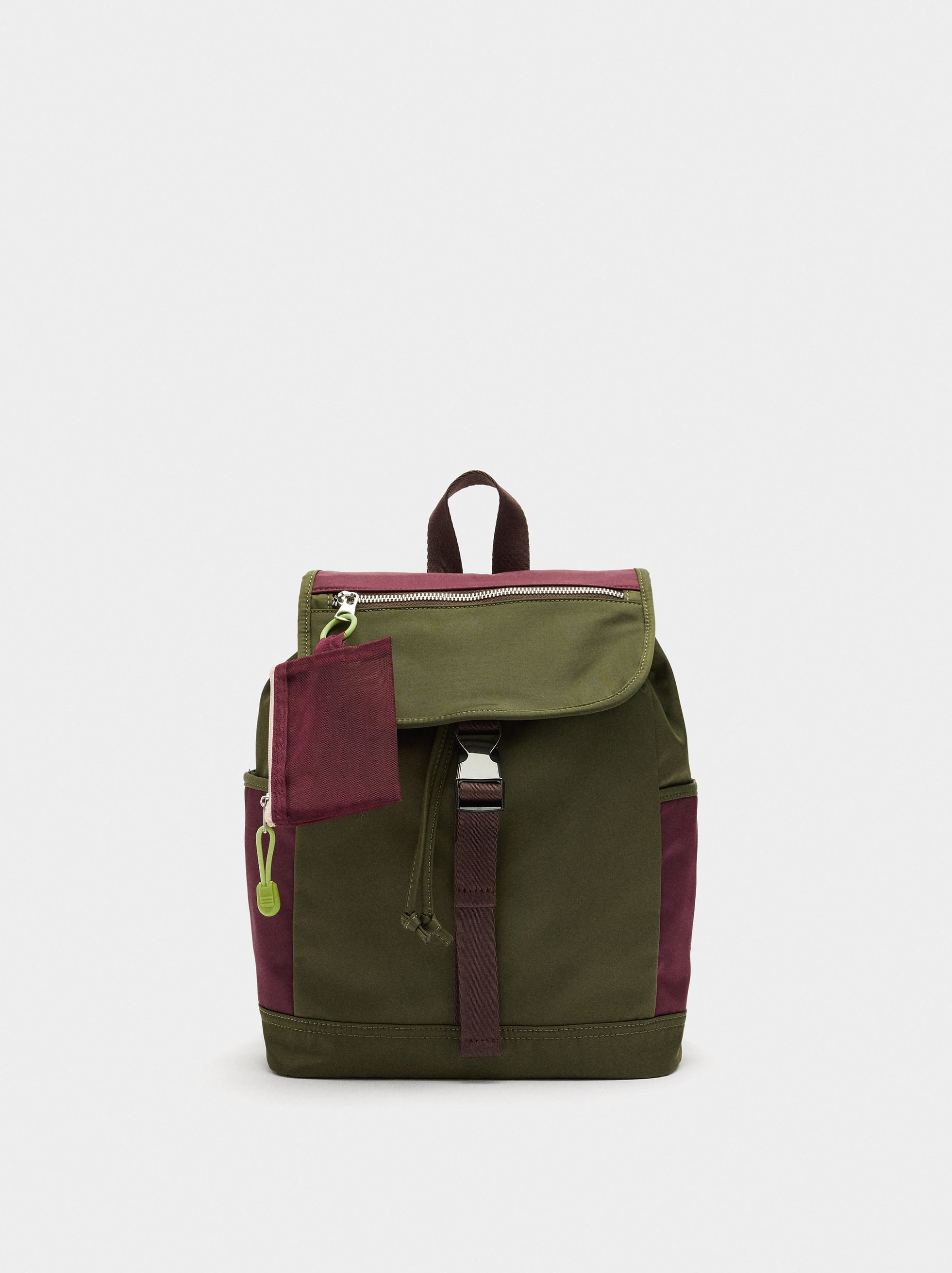 Mochila Color Block Con Nylon