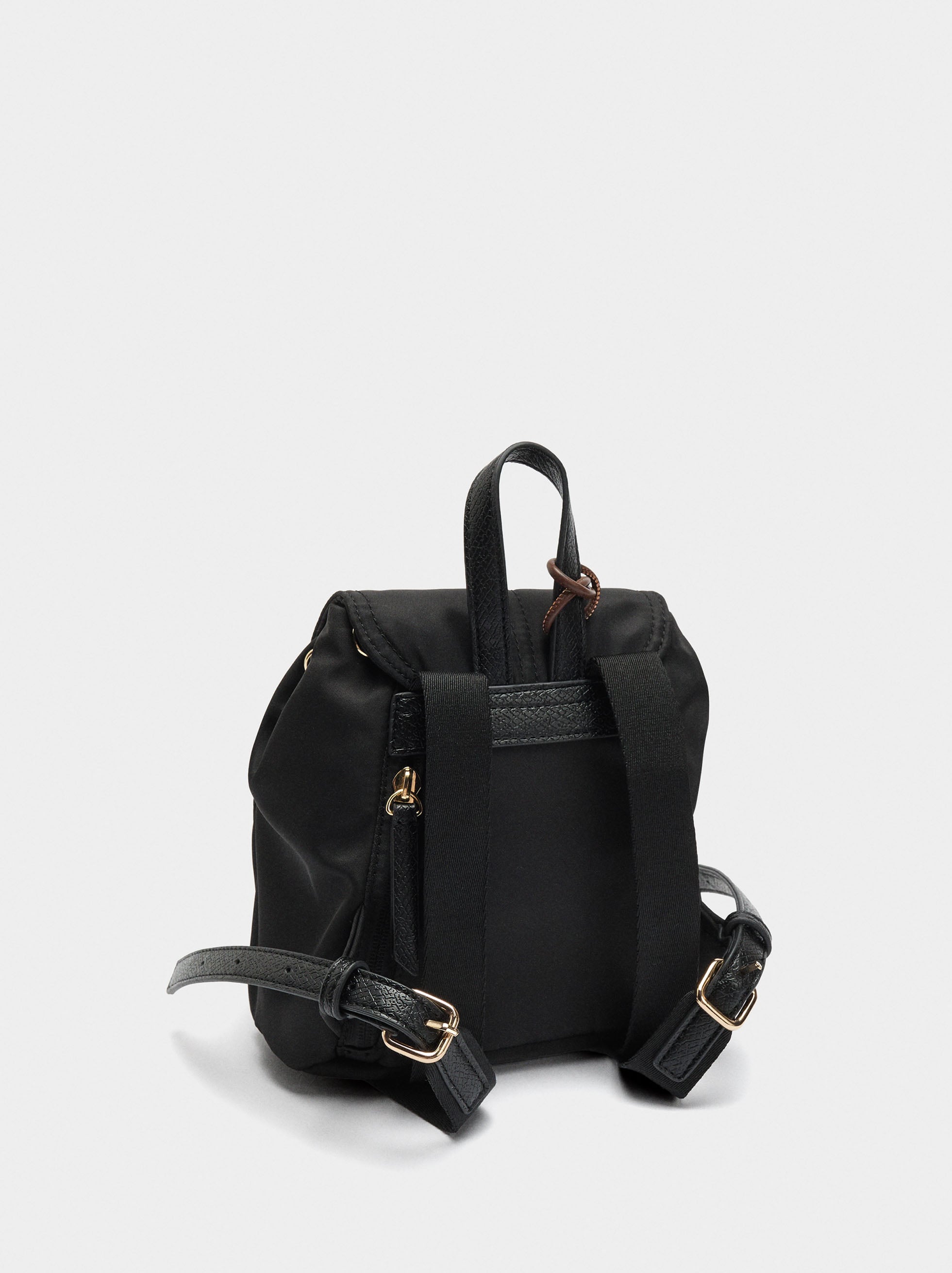 Mini Mochila De Nylon Con Colgante