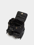 Mini Mochila De Nylon Con Colgante