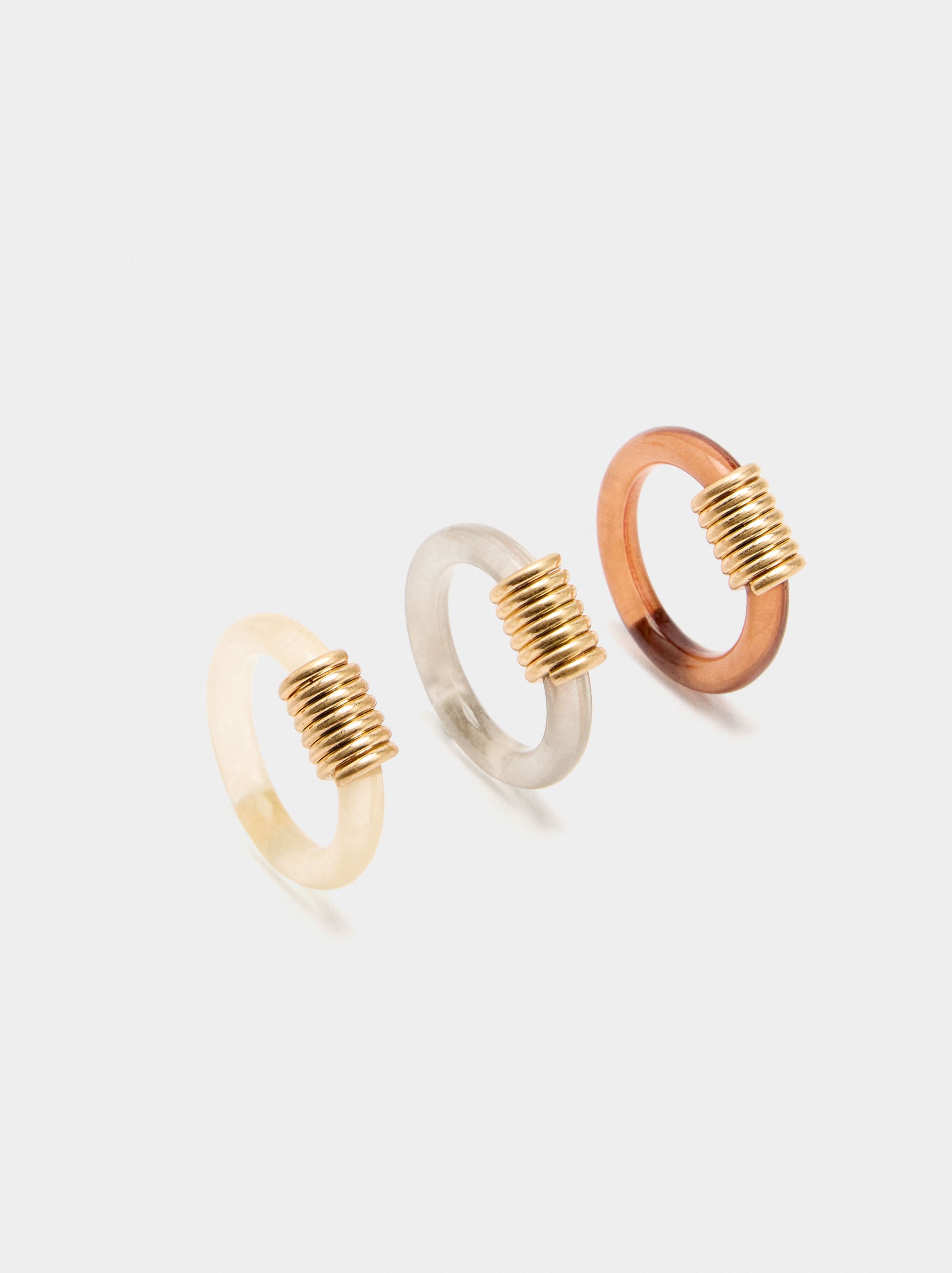 Set De Anillos De Resina