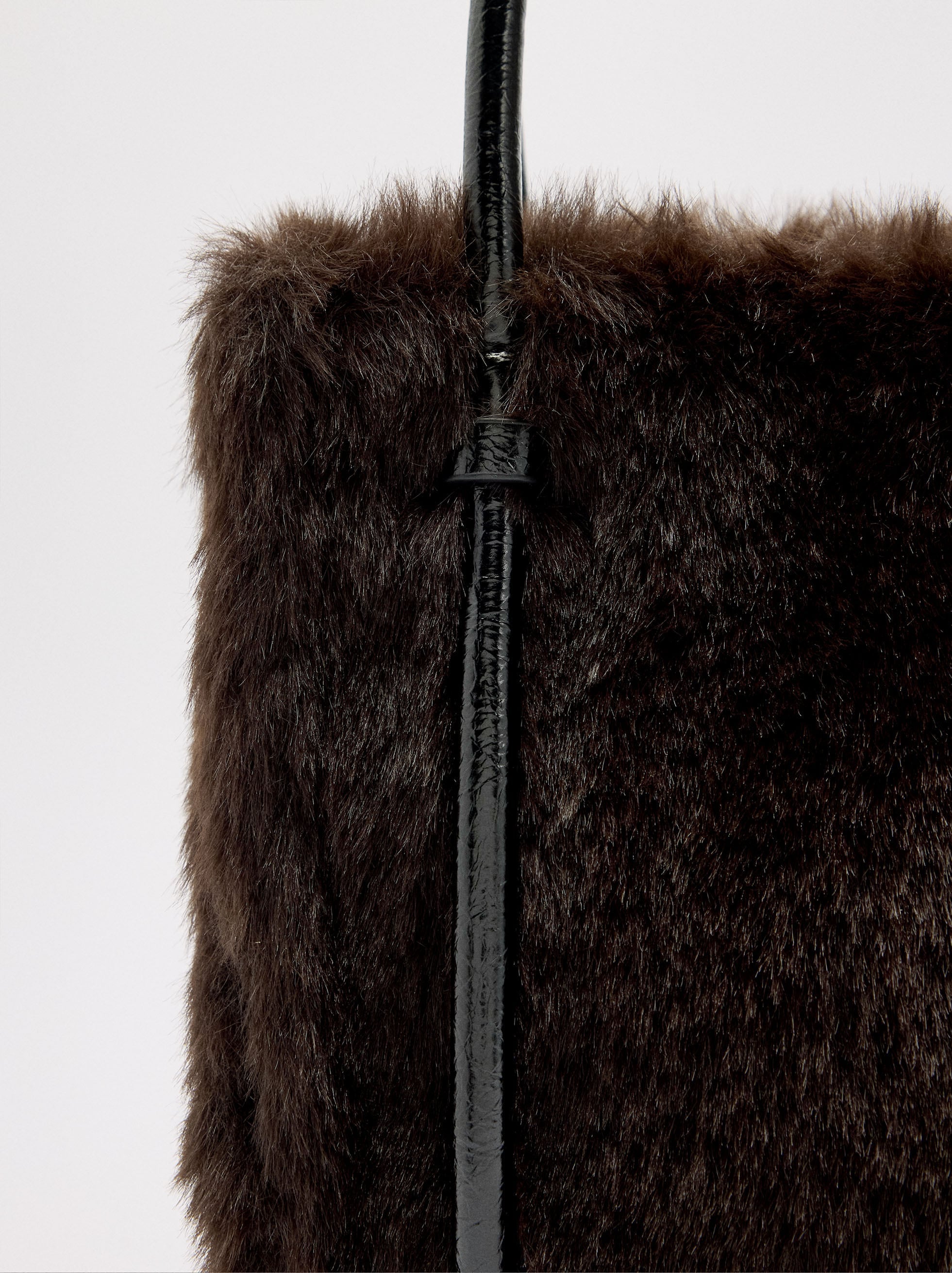 Bolso Tote Efecto Pelo