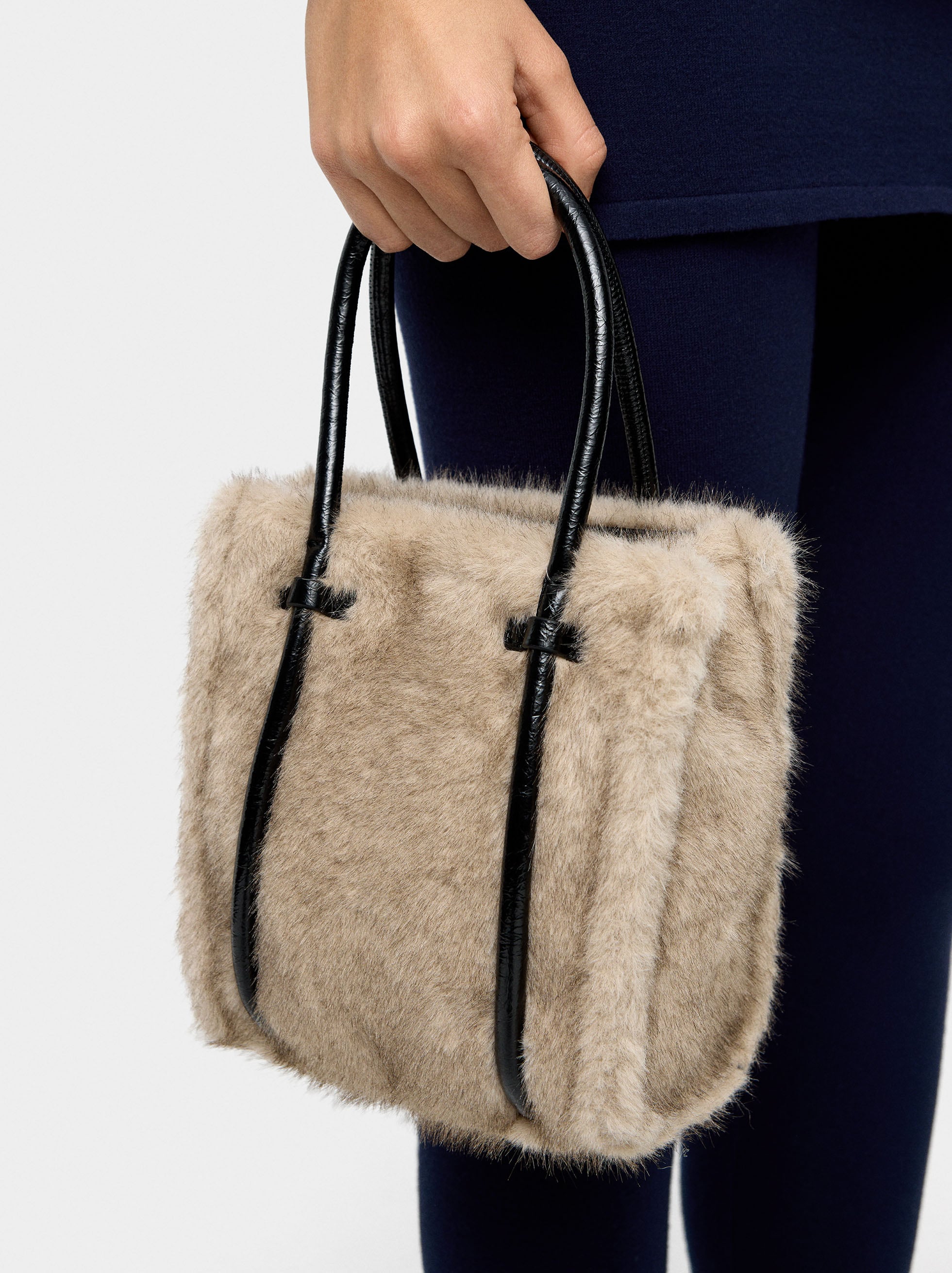 Bolso Tote Efecto Pelo