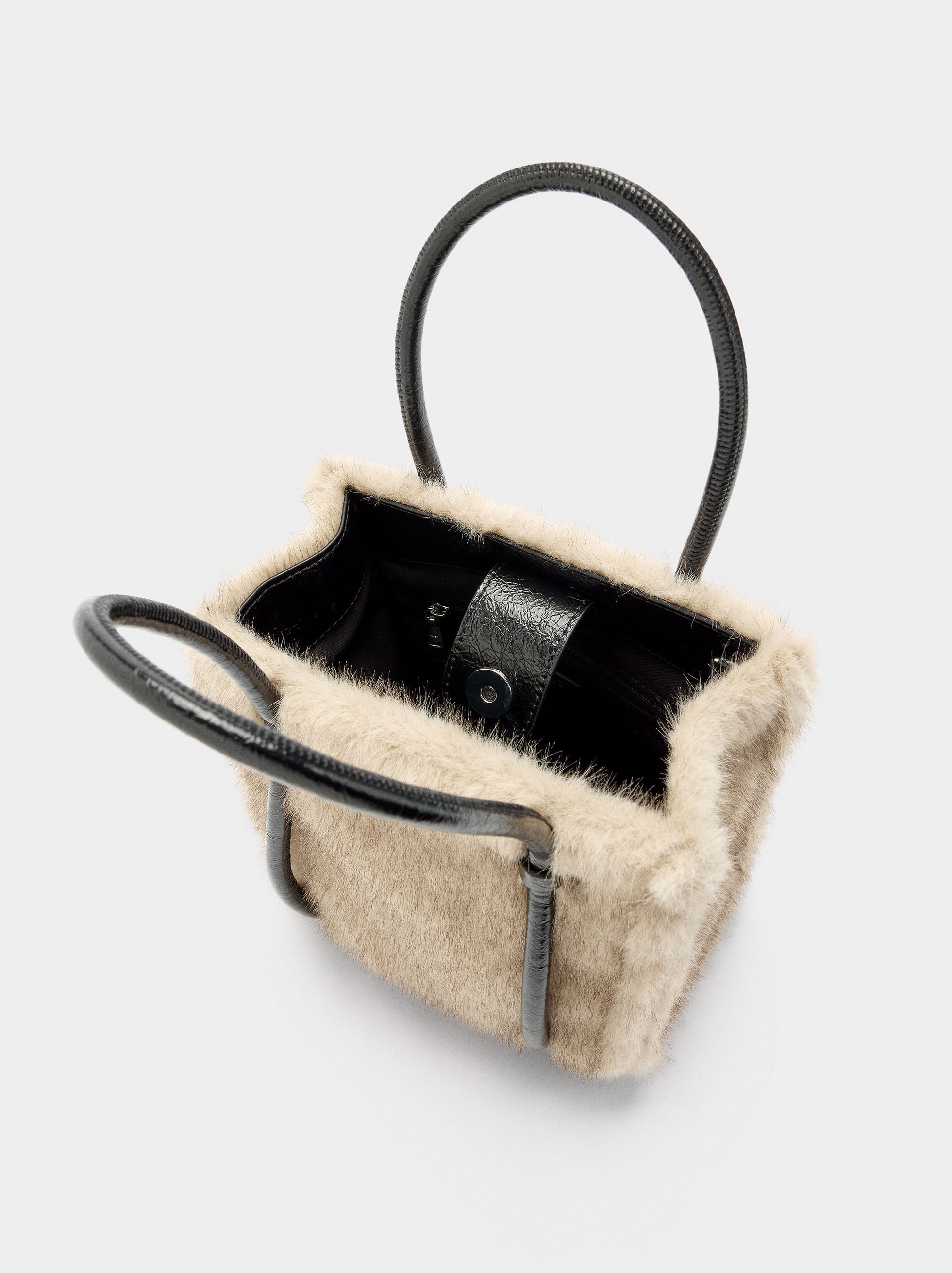 Bolso Tote Efecto Pelo