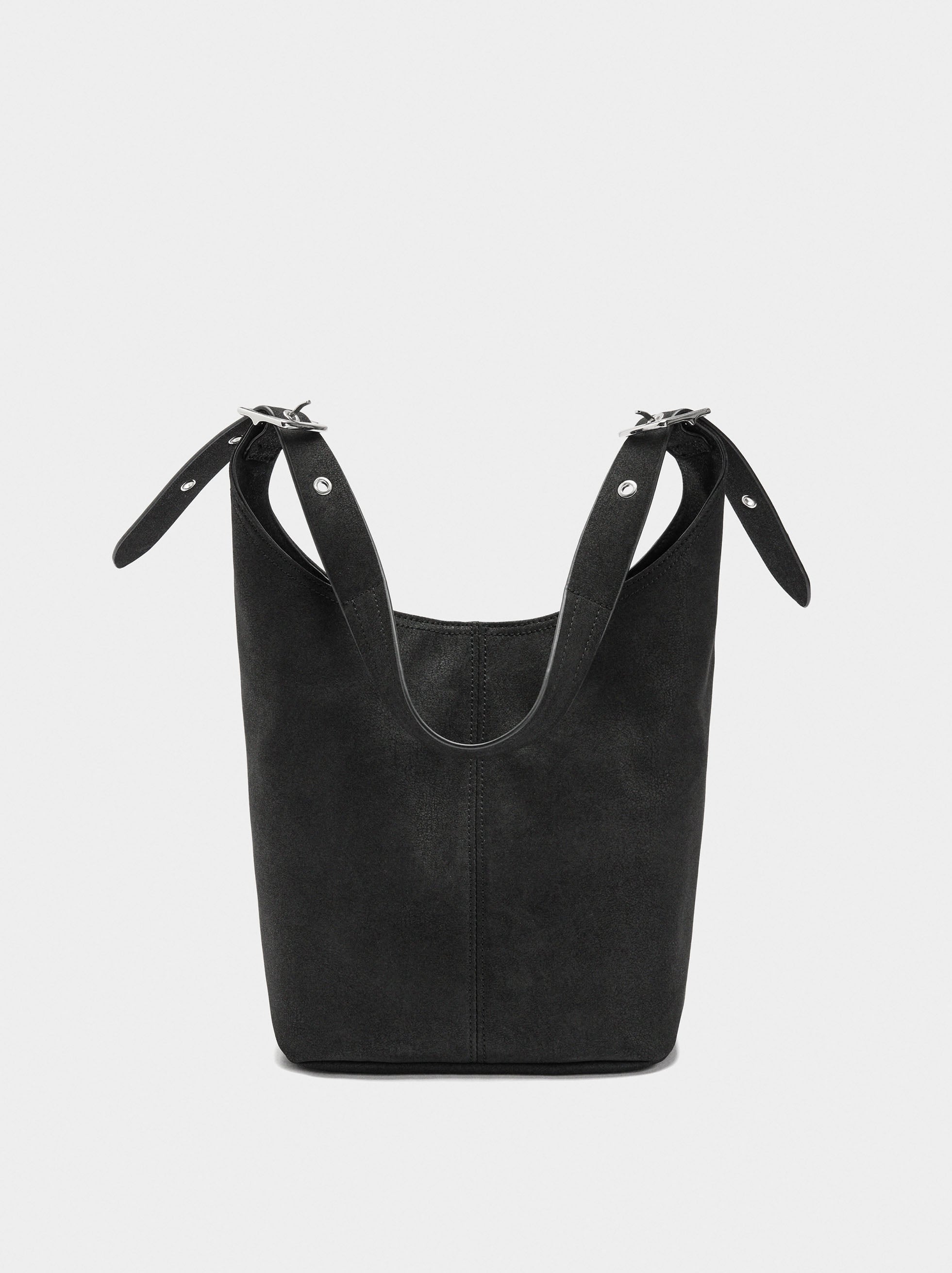 Bolso De Hombro Efecto Piel