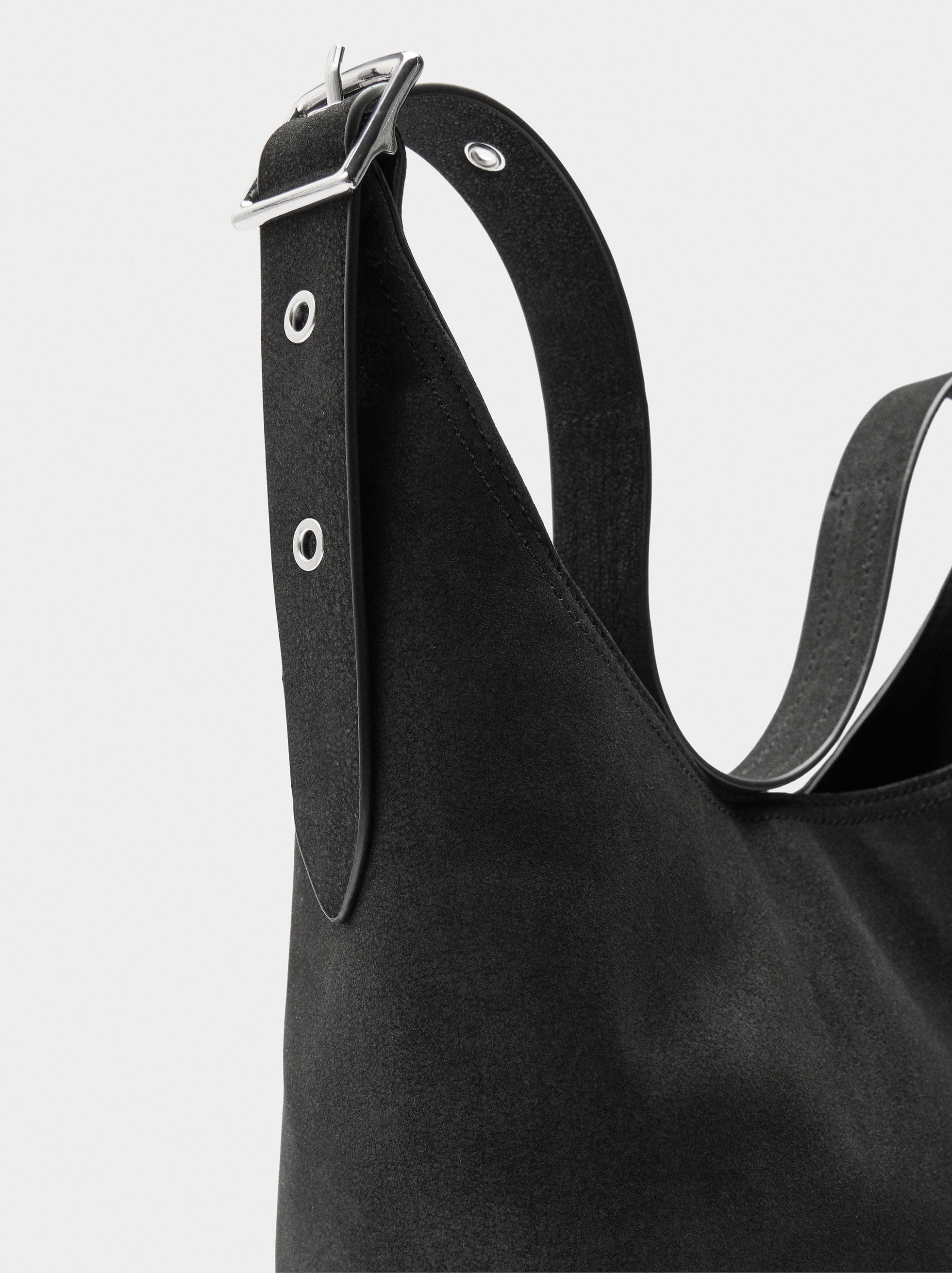 Bolso De Hombro Efecto Piel