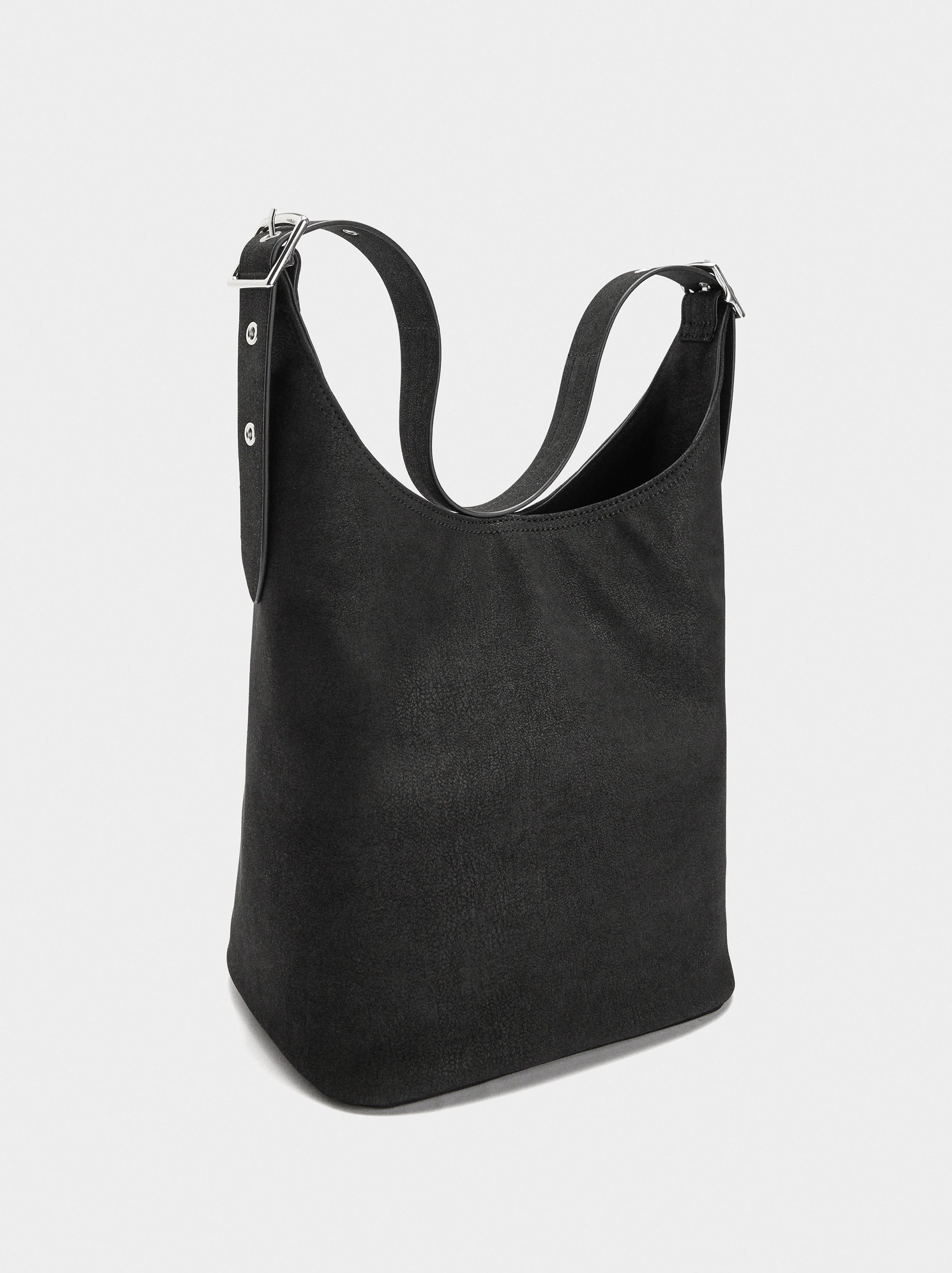 Bolso De Hombro Efecto Piel