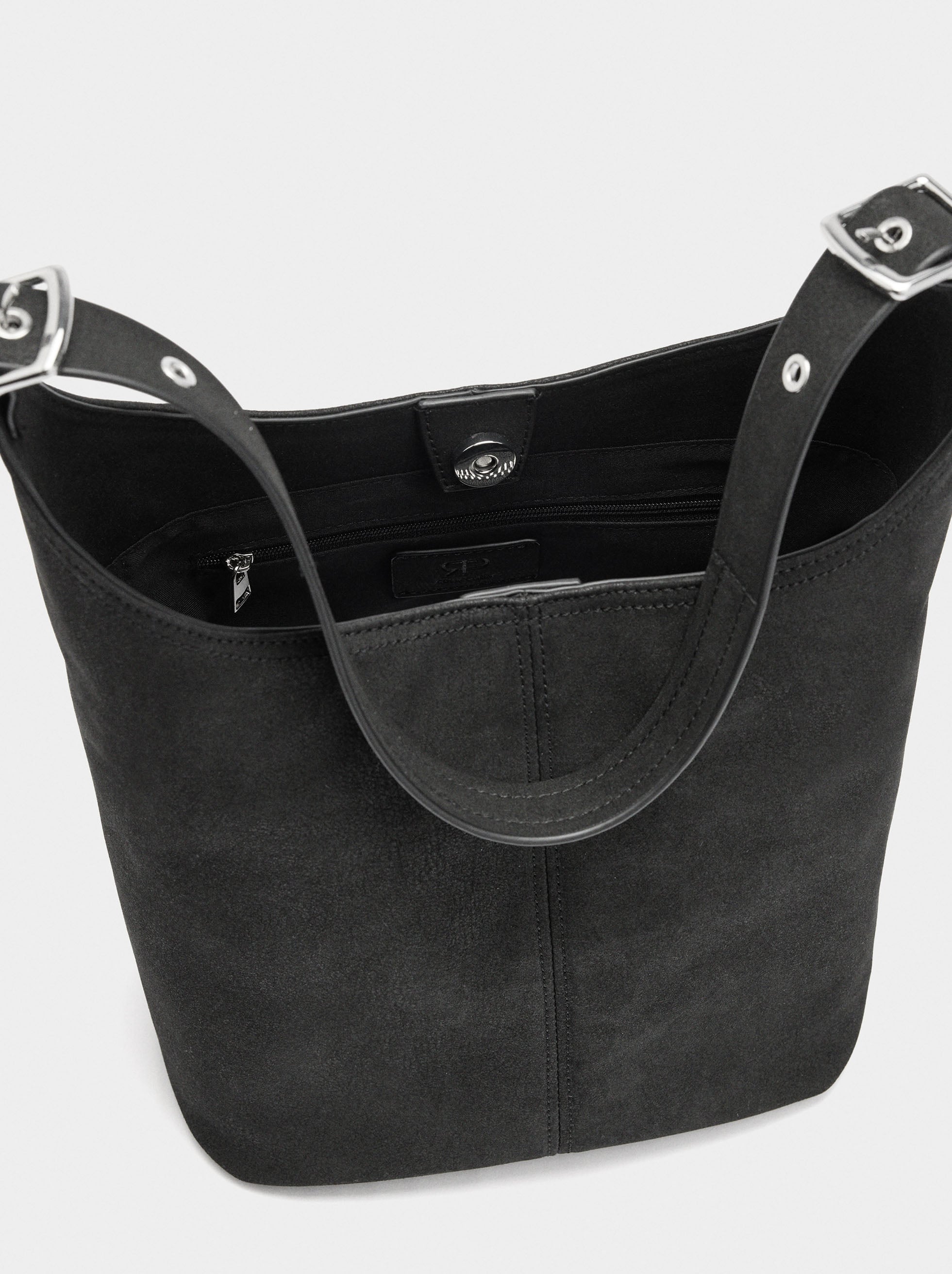 Bolso De Hombro Efecto Piel