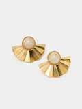 Pendientes Abanico Con Detalle En Resina