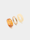 Set De Anillos Efecto Piedra