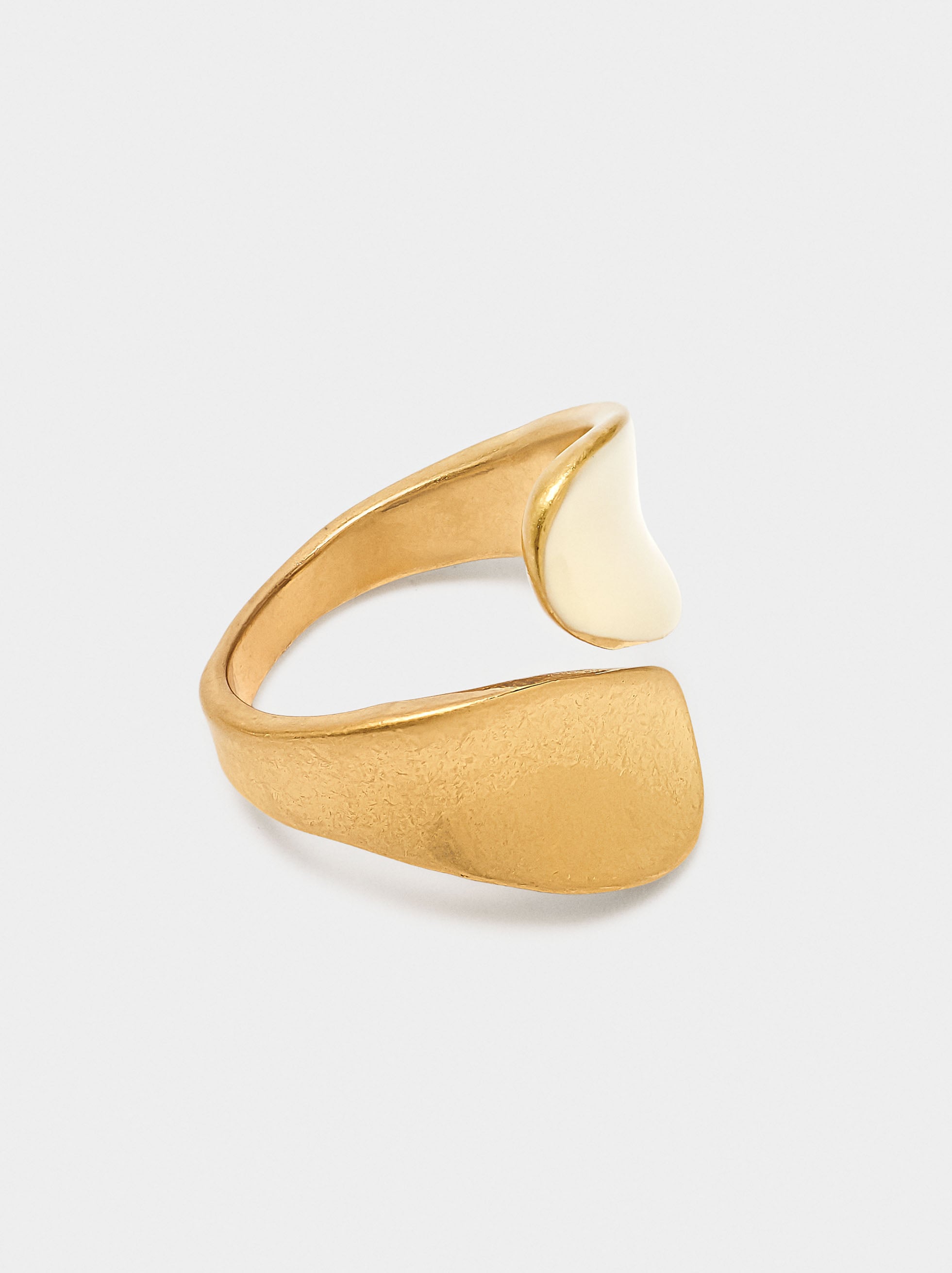 Anillo Cruzado Con Esmalte
