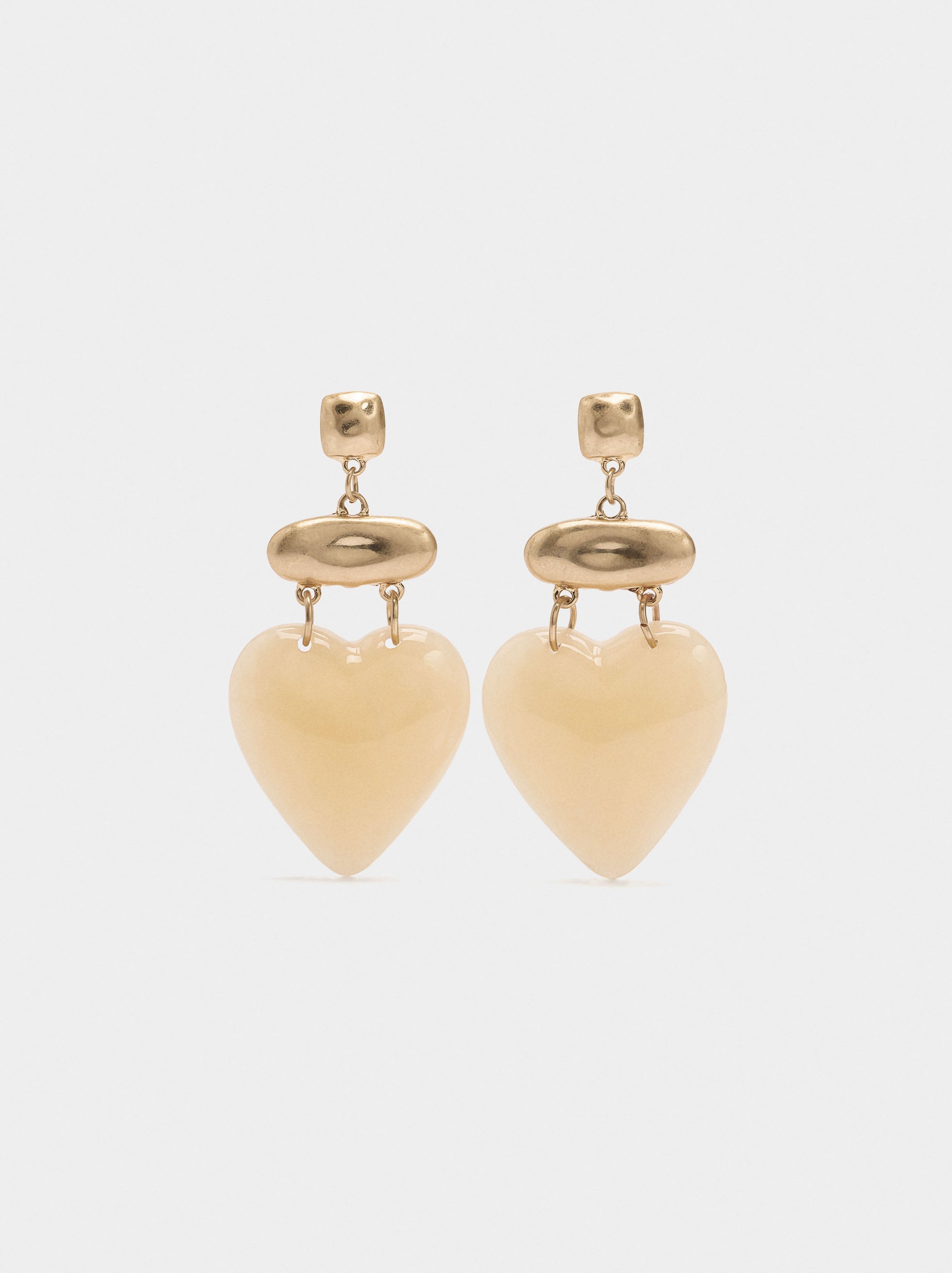 Pendientes Corazón Efecto Piedra